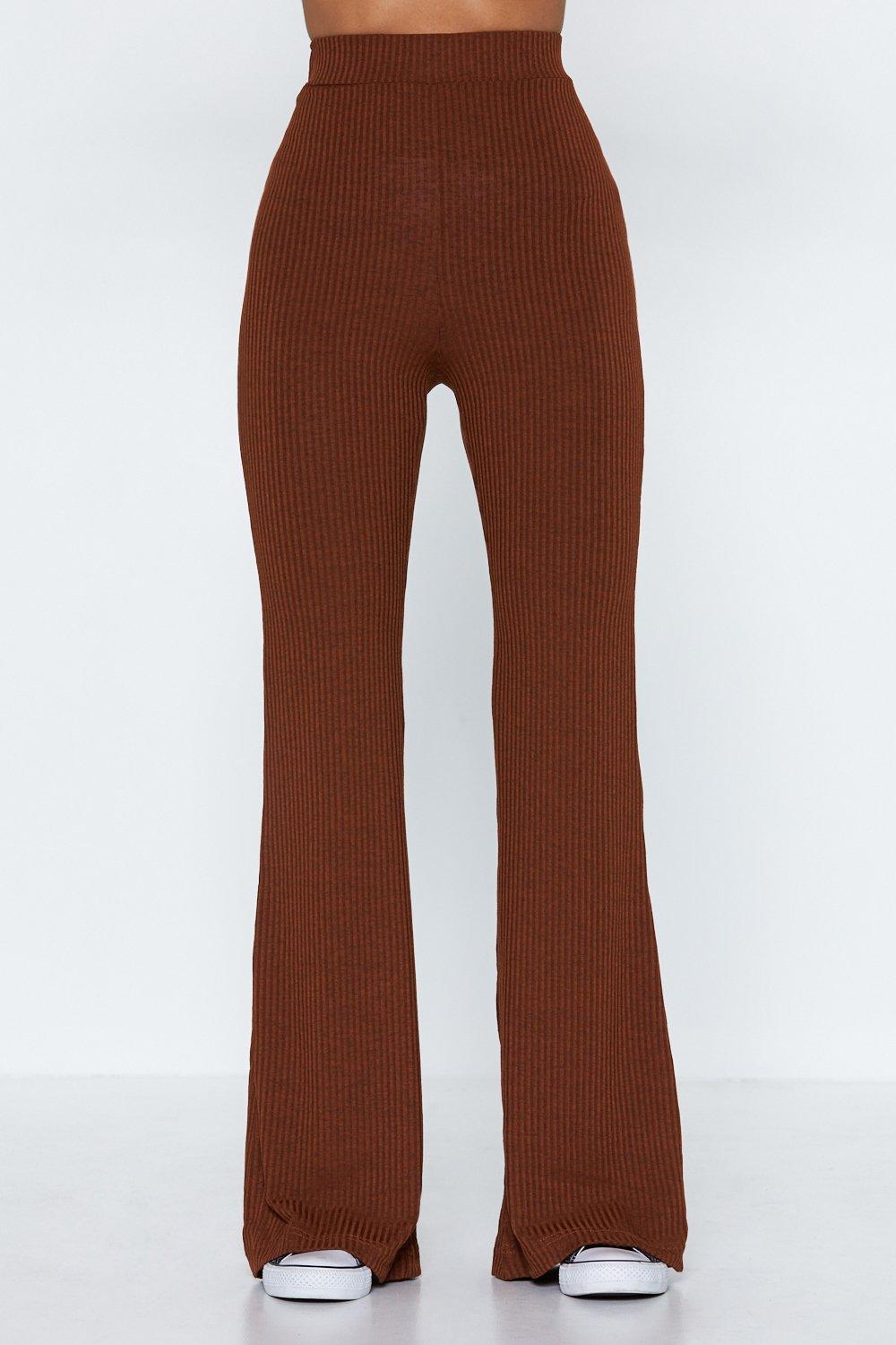 Get Your Flare Time Knit Pants | Nasty Gal