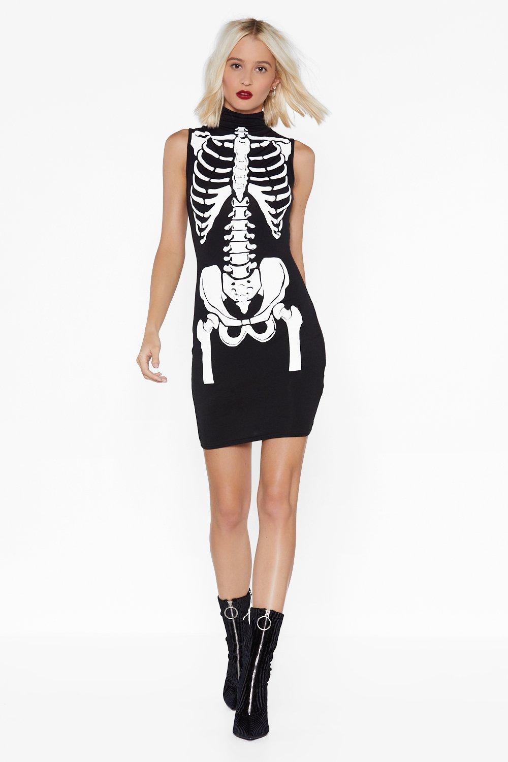 skeleton mini dress