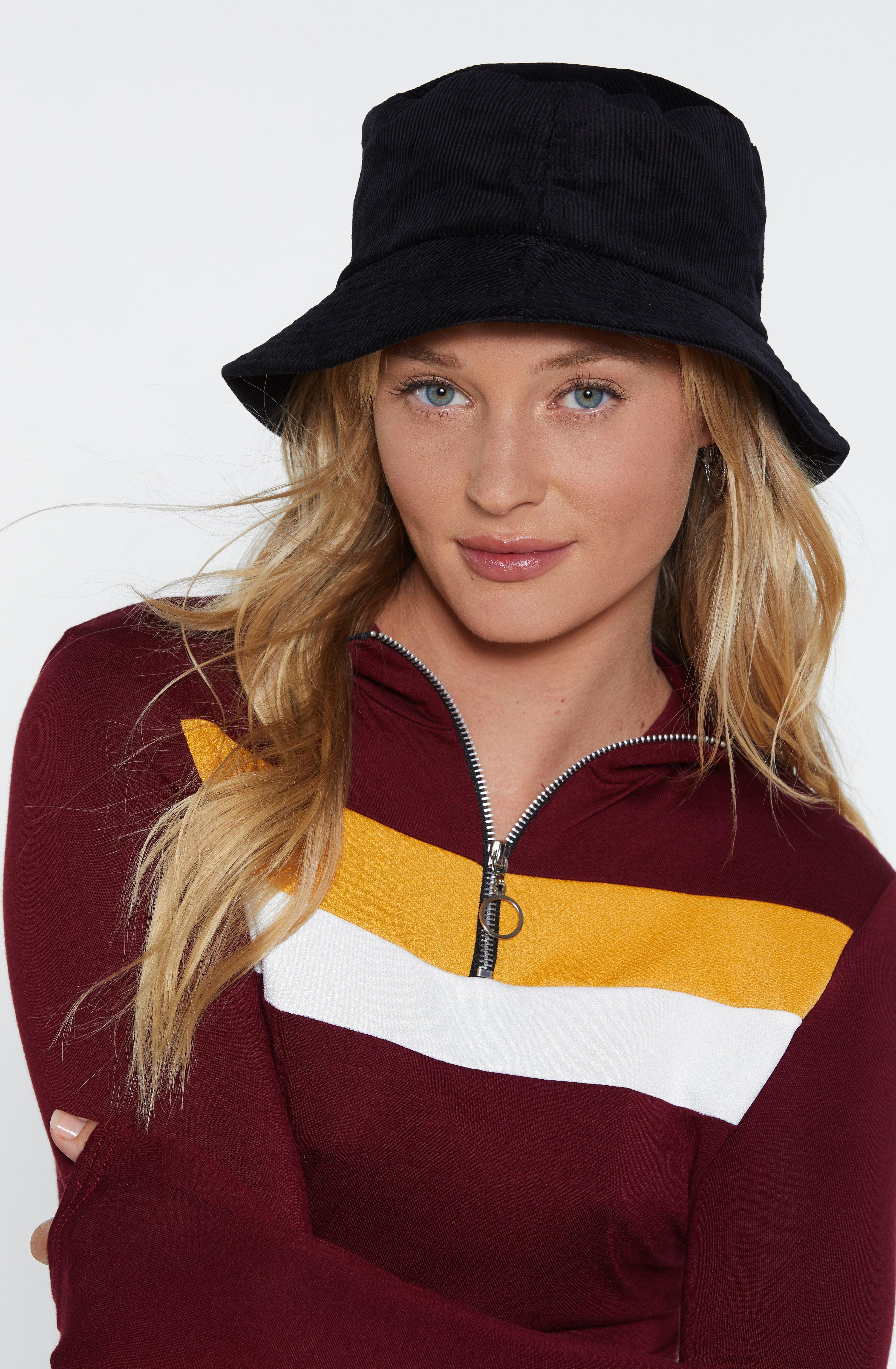 black velvet bucket hat