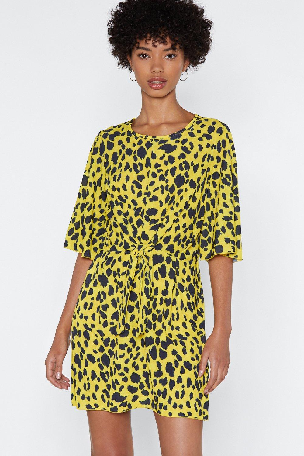 yellow cheetah dress