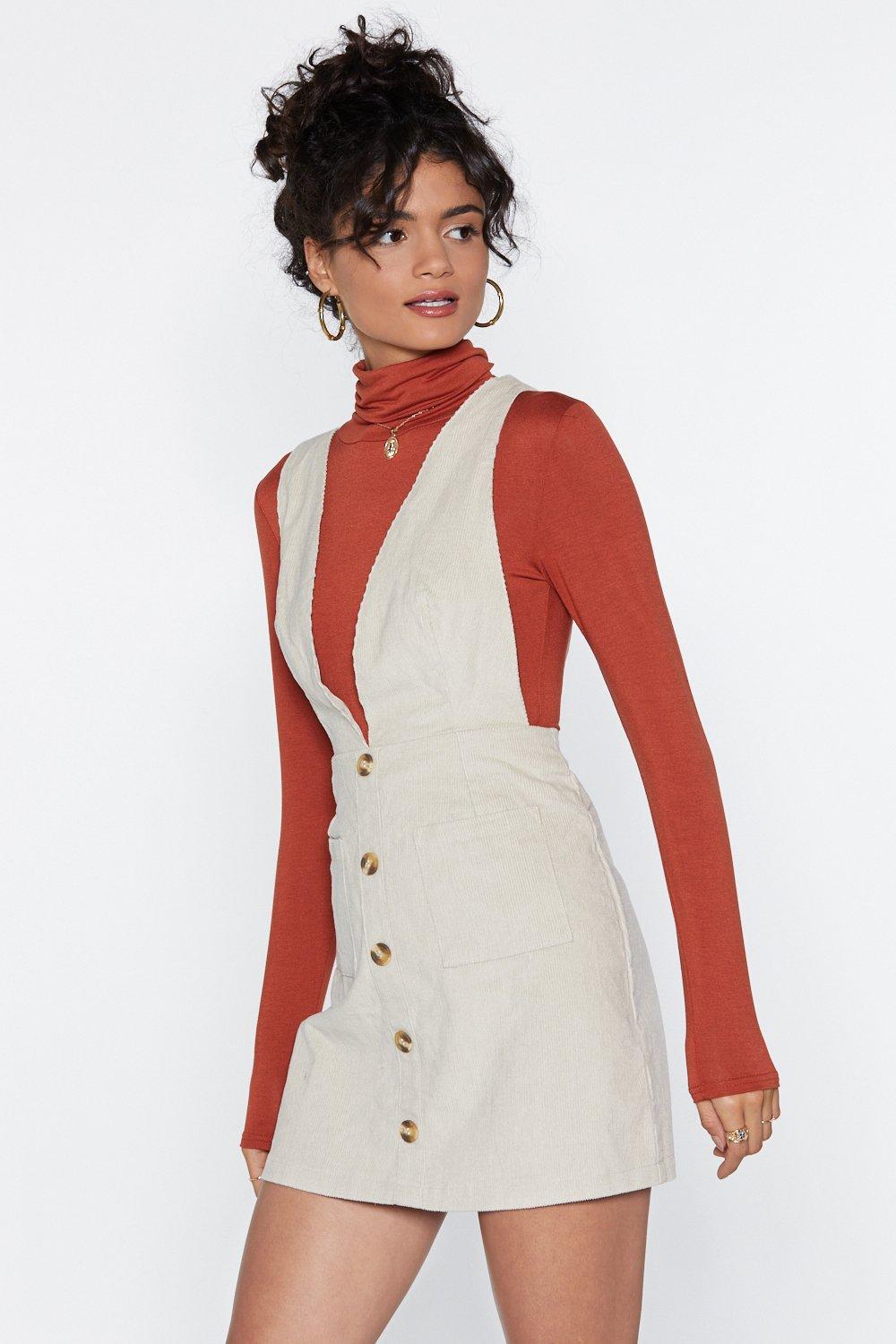cream pinafore