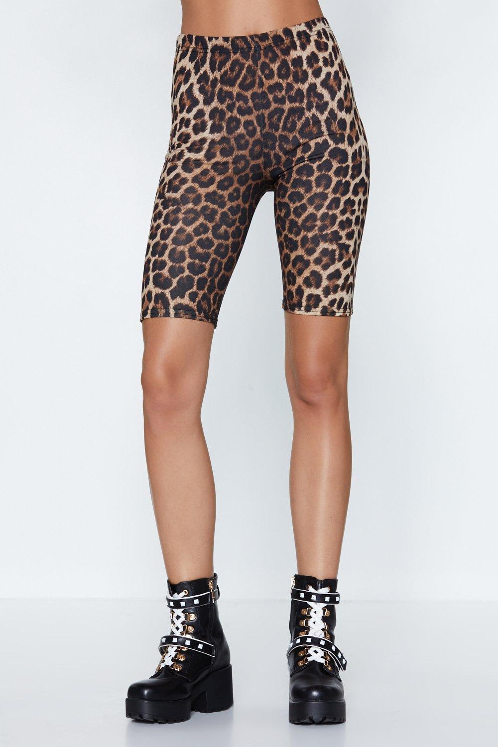 leopard high waisted shorts