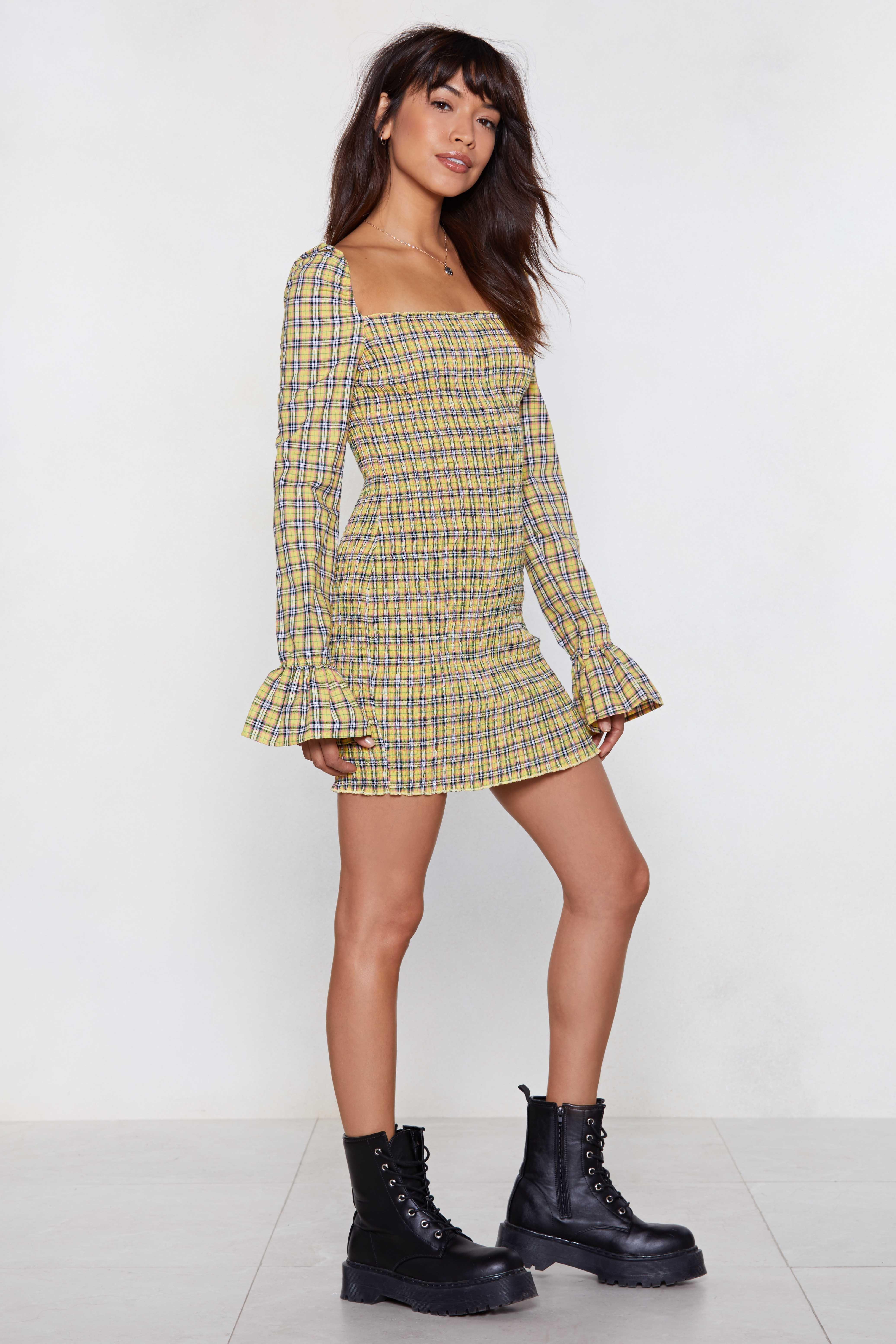 nasty gal yellow dress