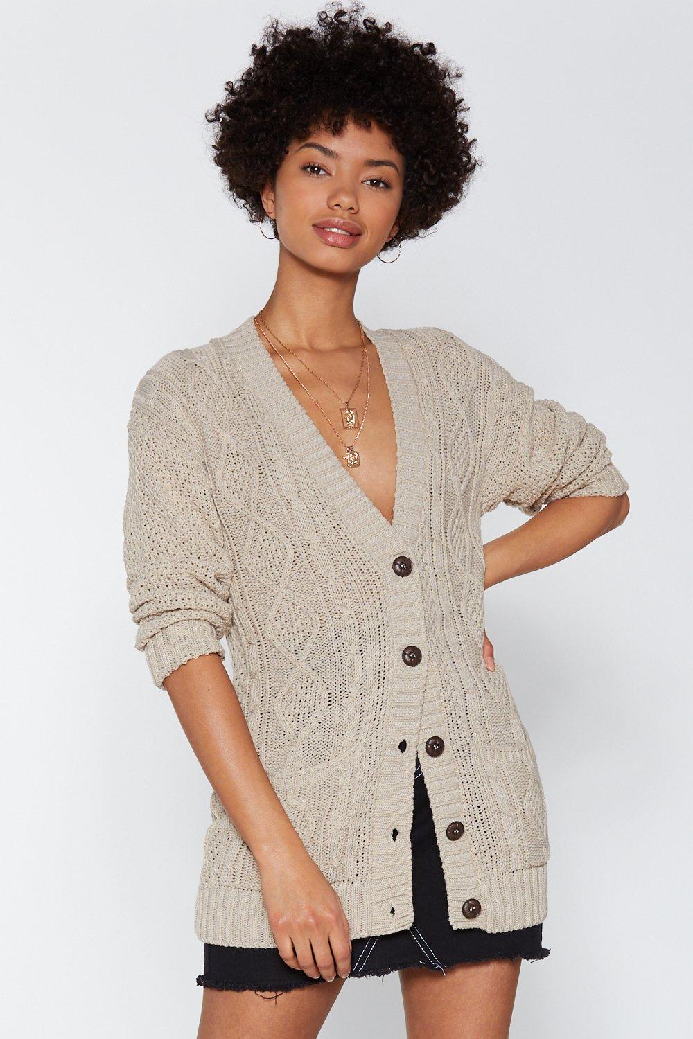 chunky oatmeal cardigan