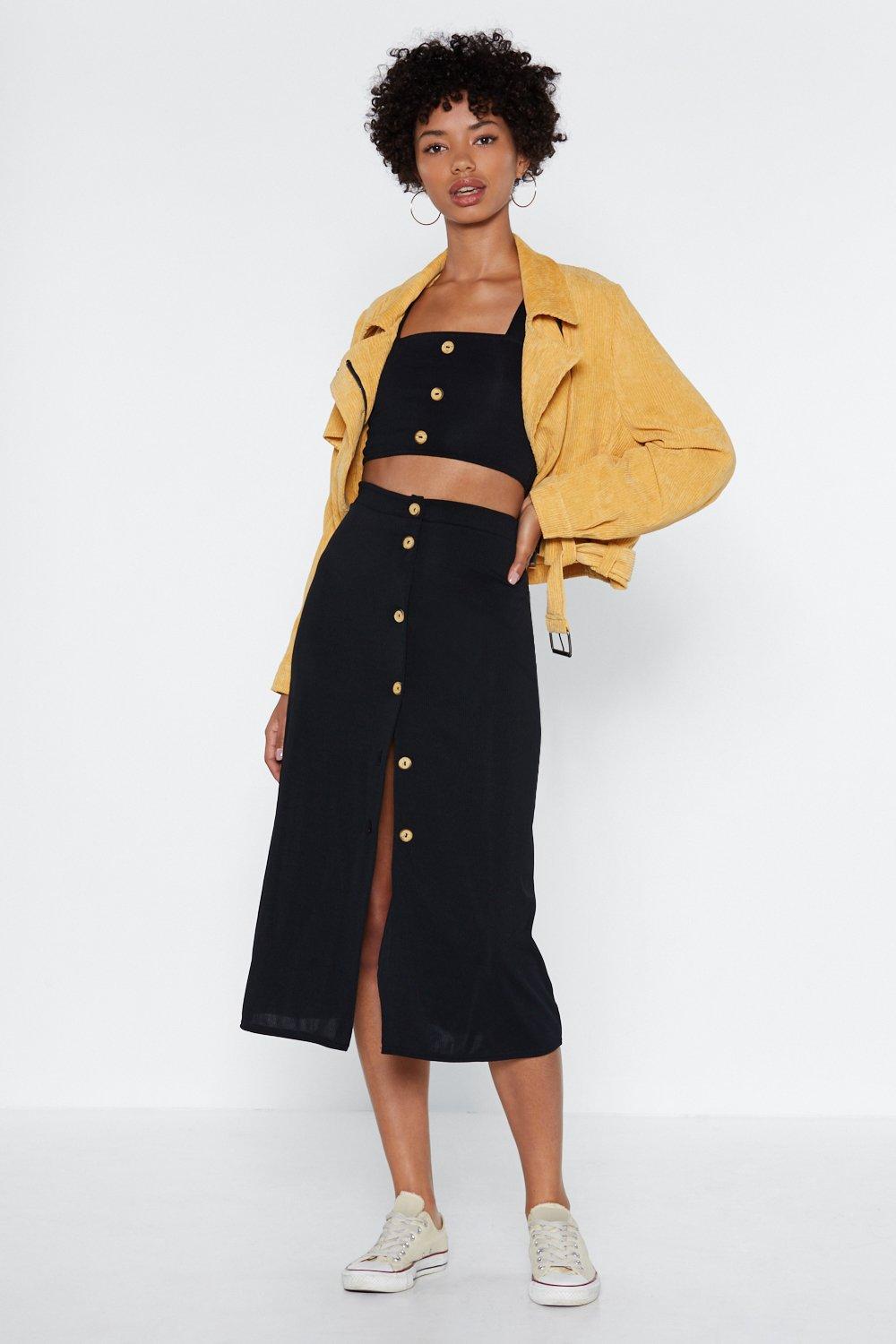 midi skirt top set