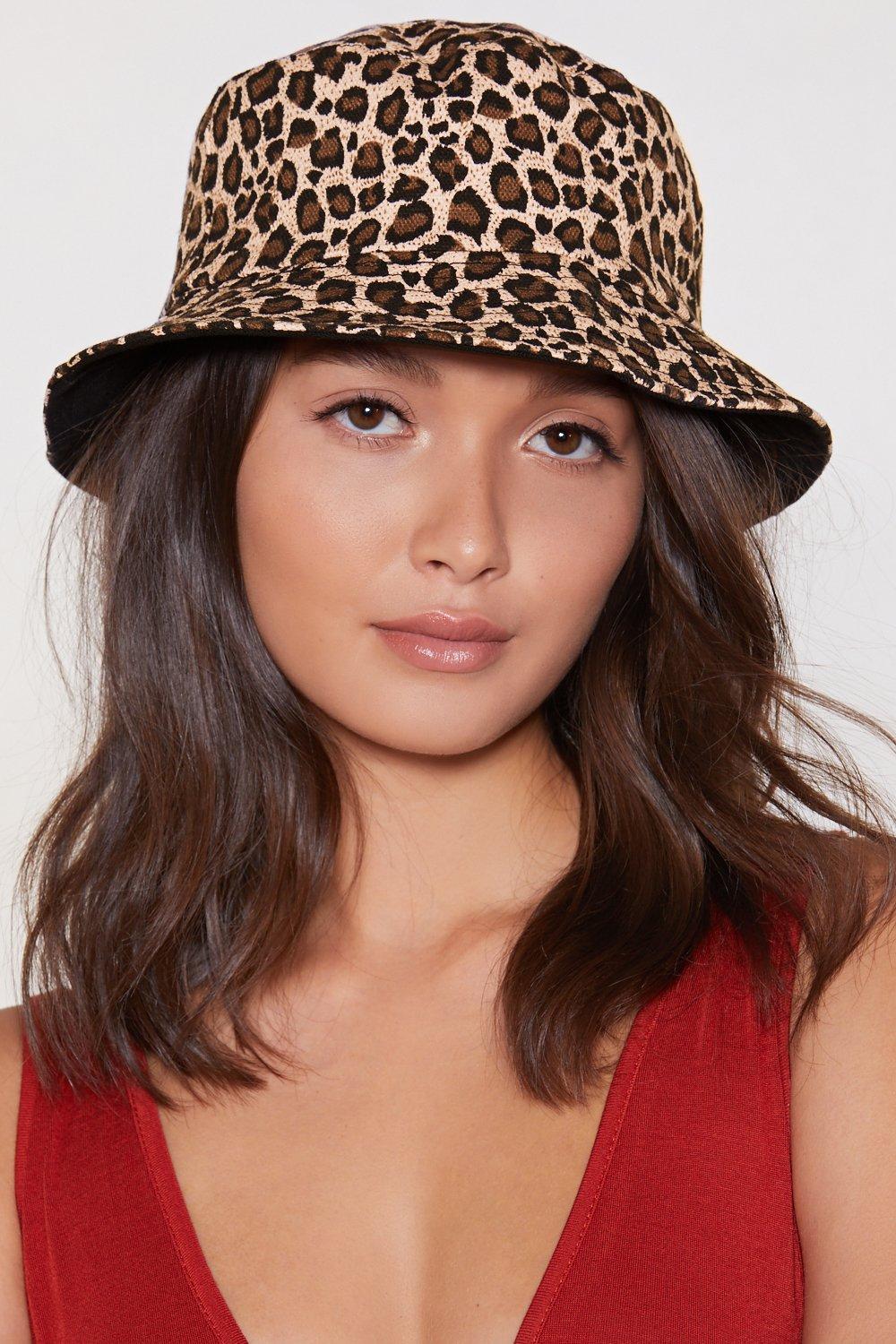 bucket hat leopard print