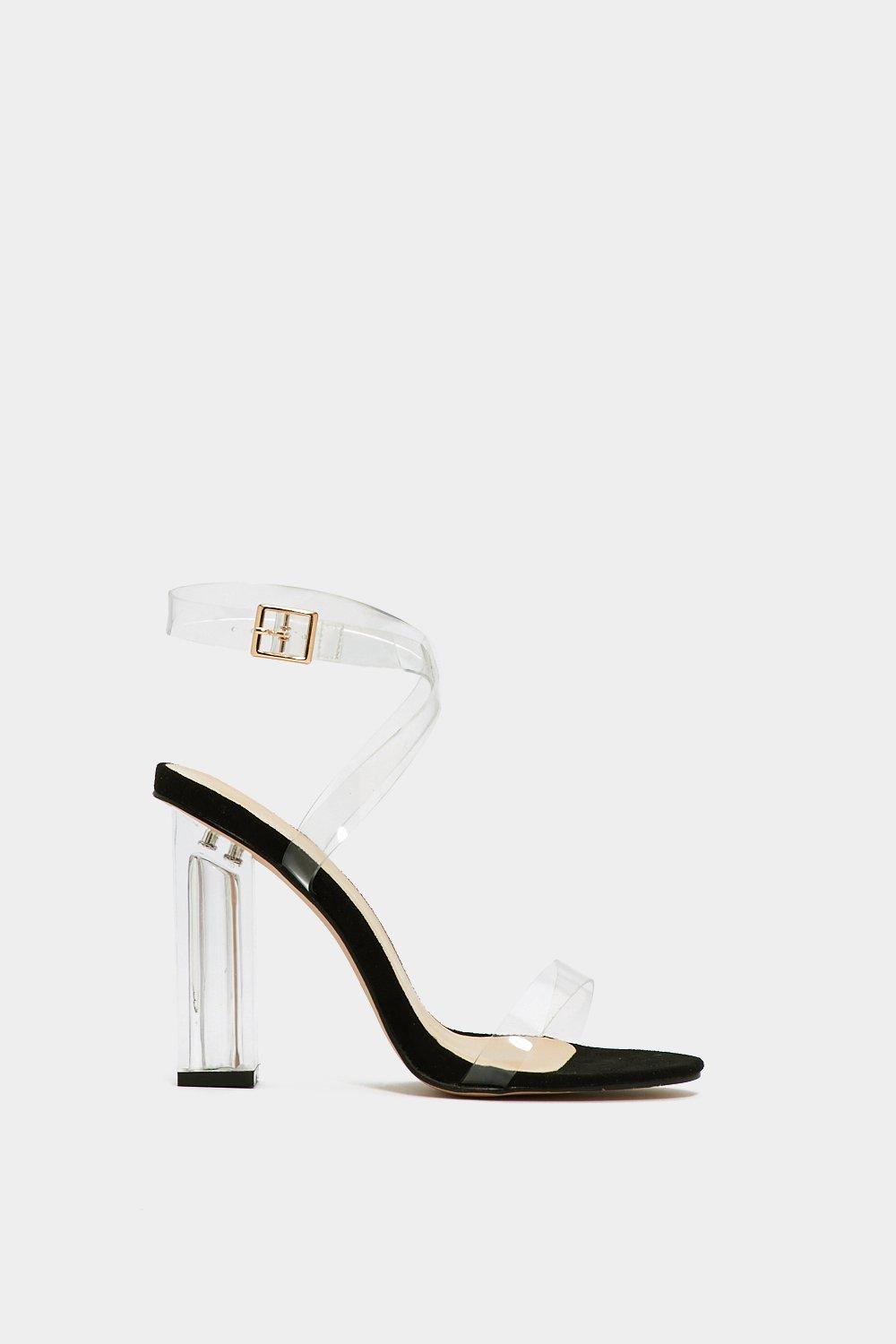 nasty gal let's be clear heel