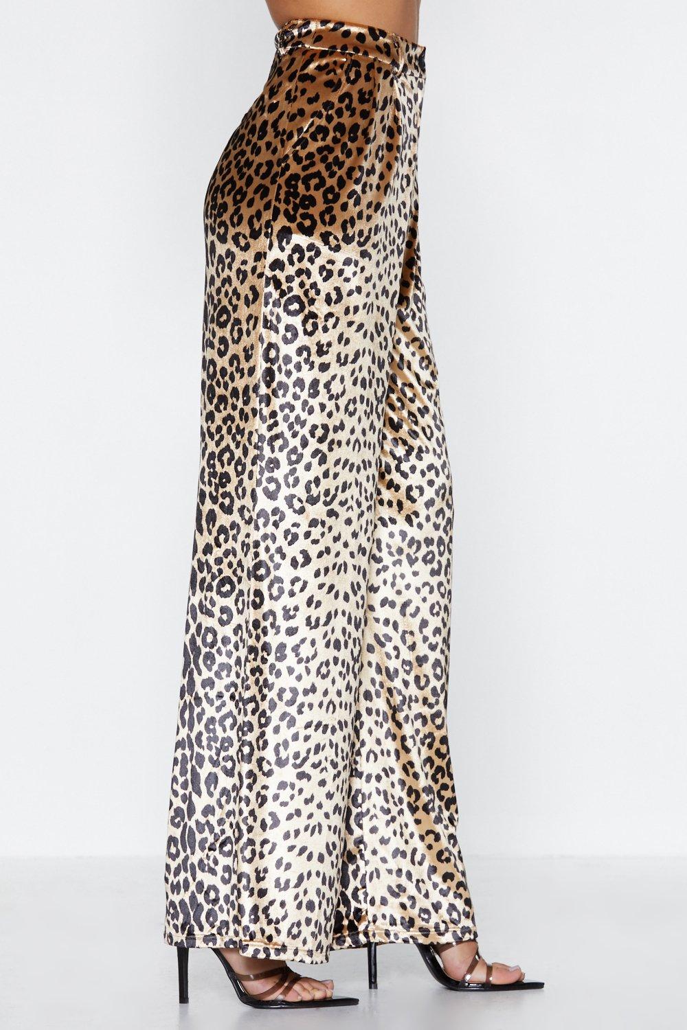 velvet leopard pants