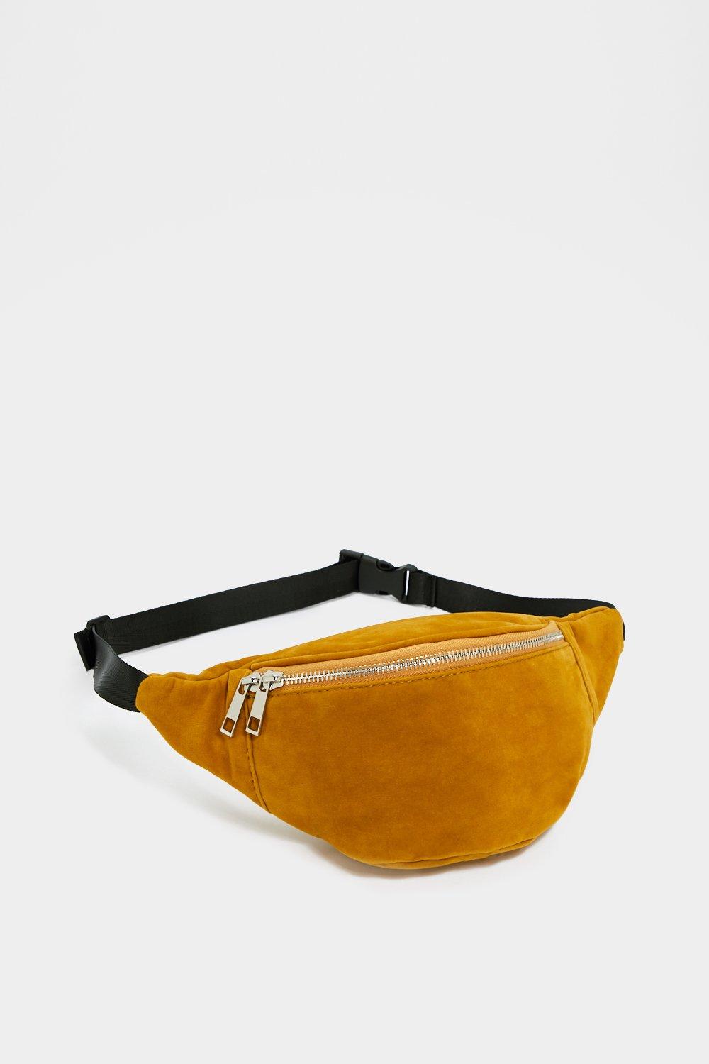 suede fanny pack