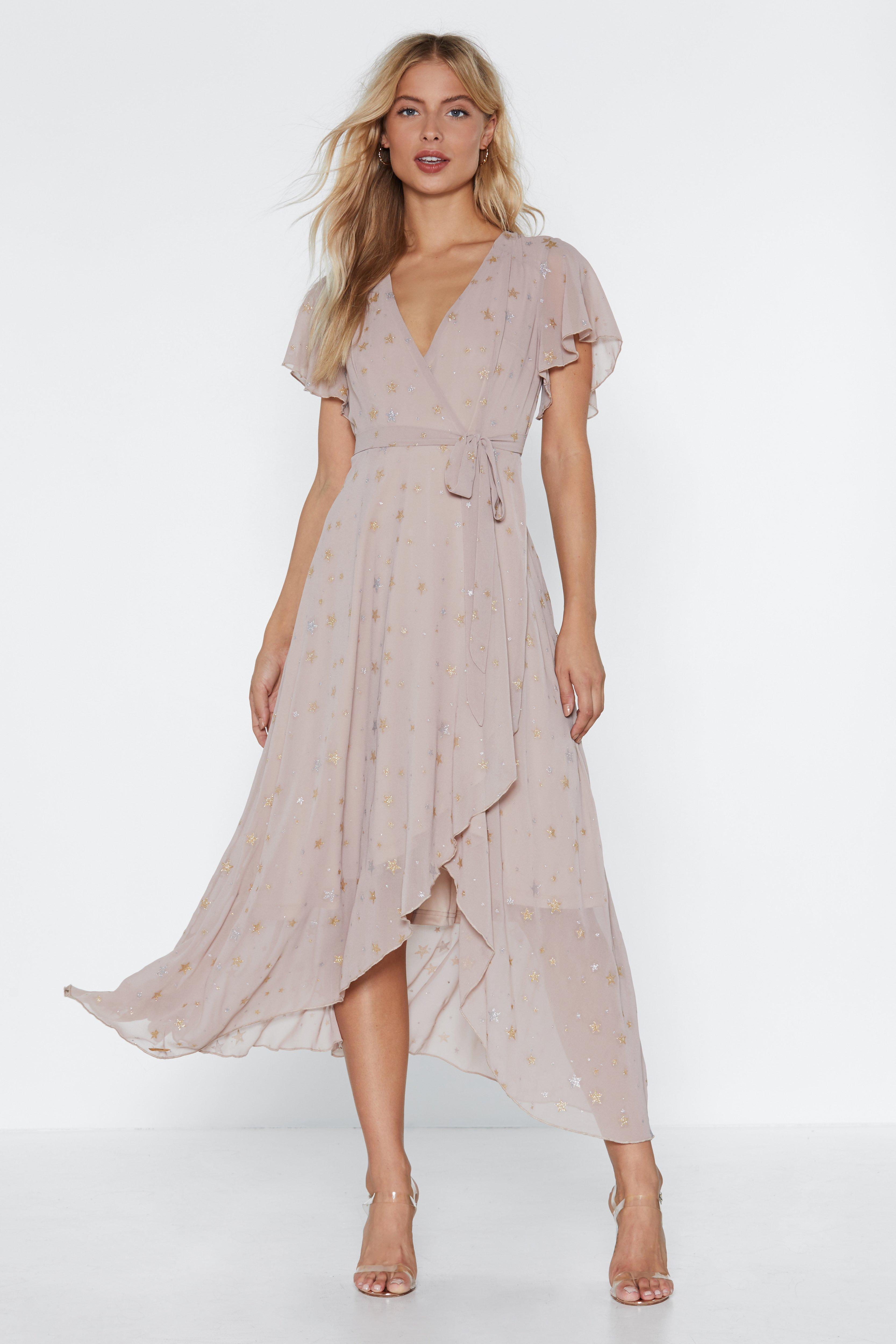 sheer wrap dress