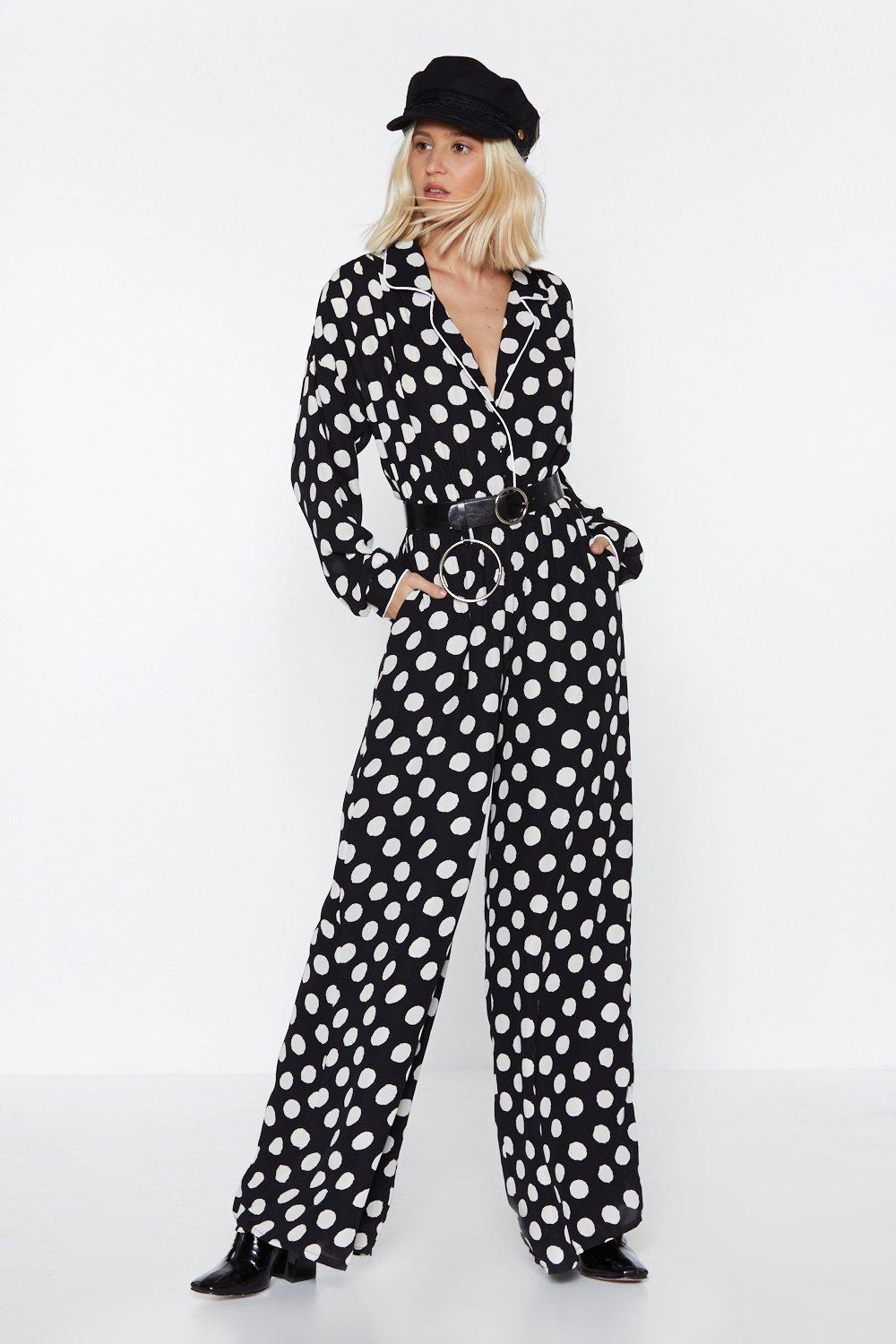 You Dot It Polka Dot Jumpsuit Nasty Gal