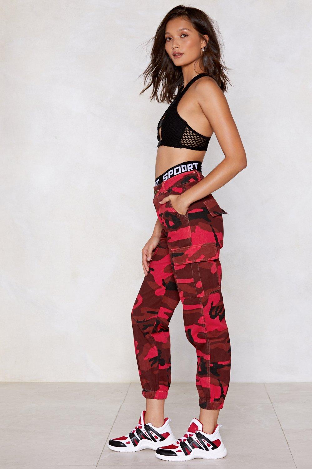 nasty gal camo joggers