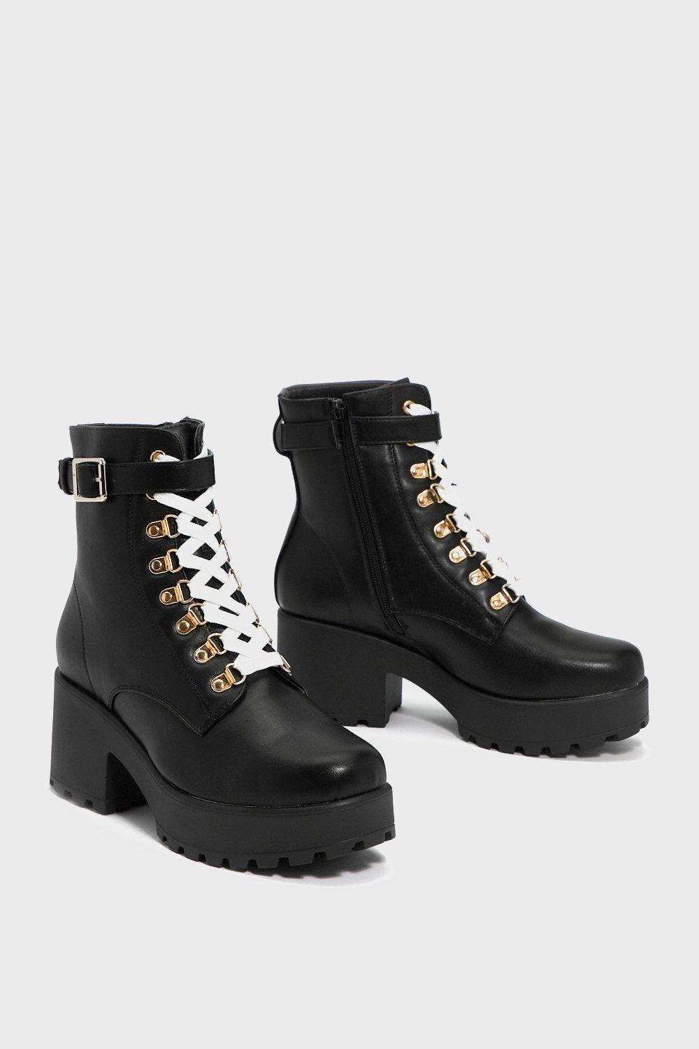 lace up boots chunky