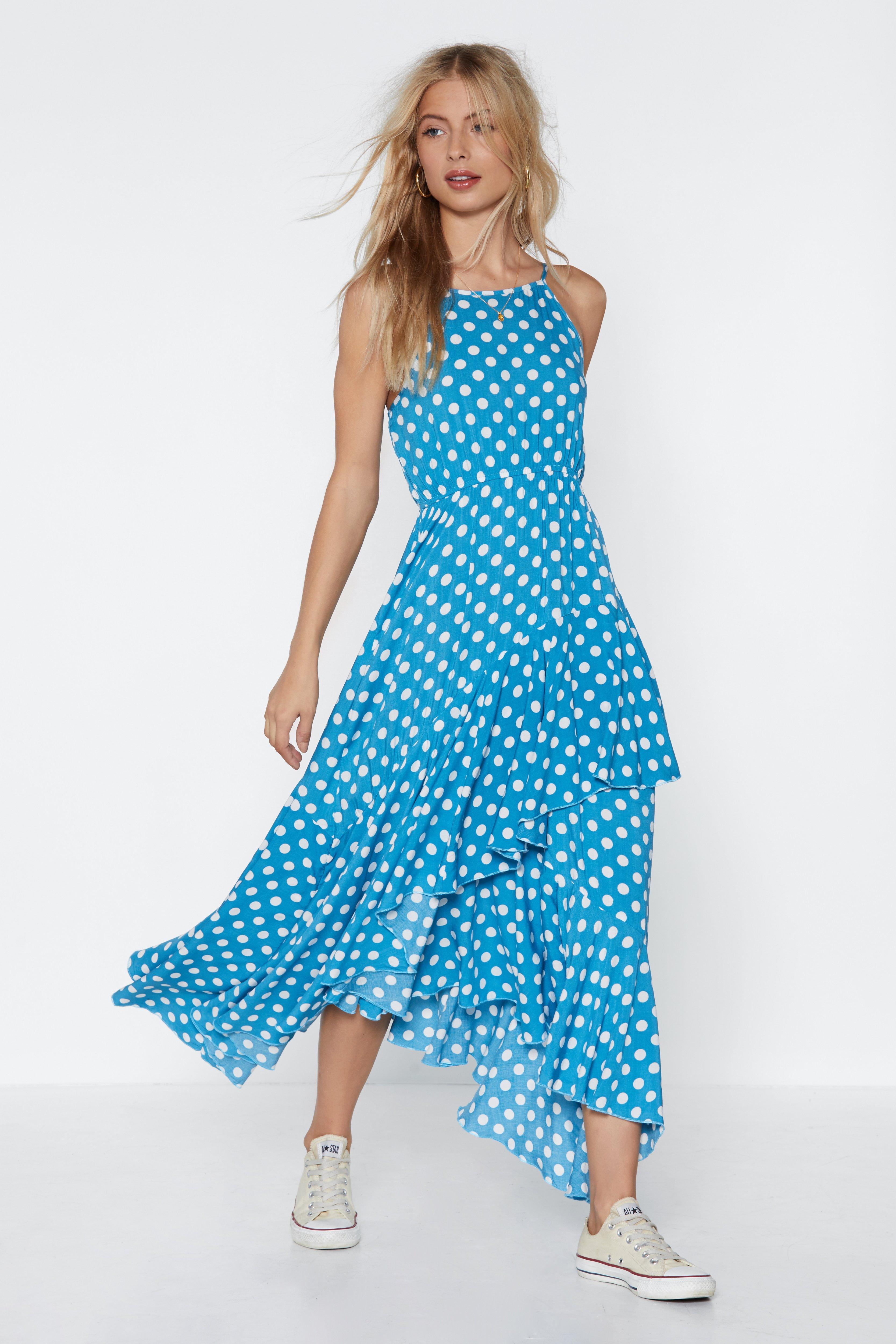 nasty gal blue maxi dress