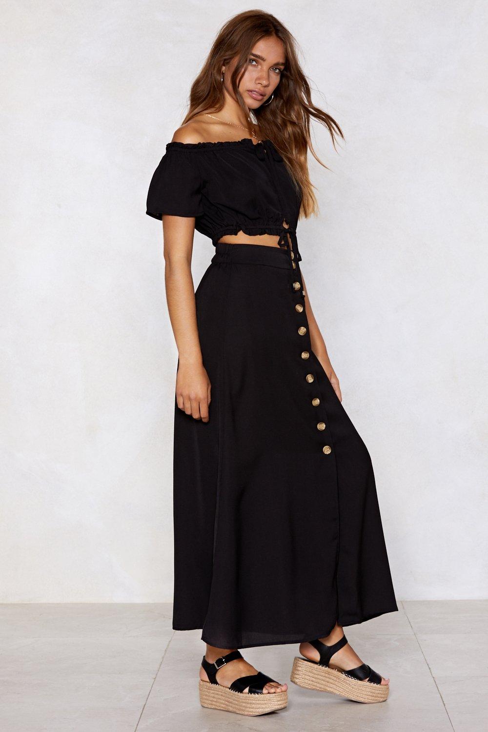 maxi skirt with matching top