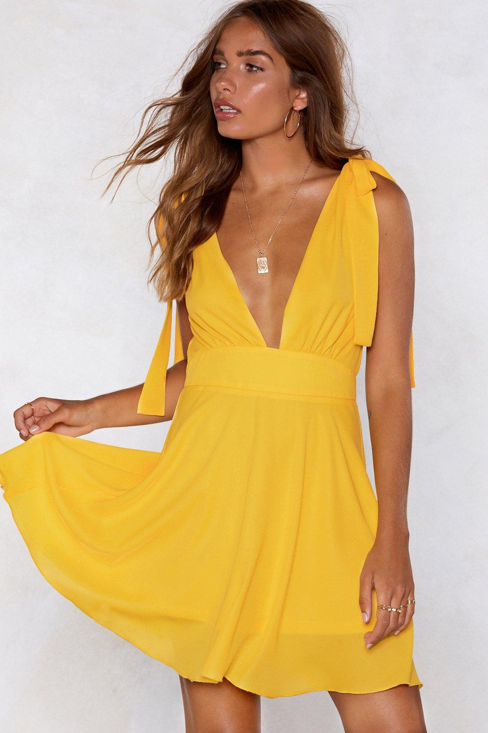 nasty gal yellow dress