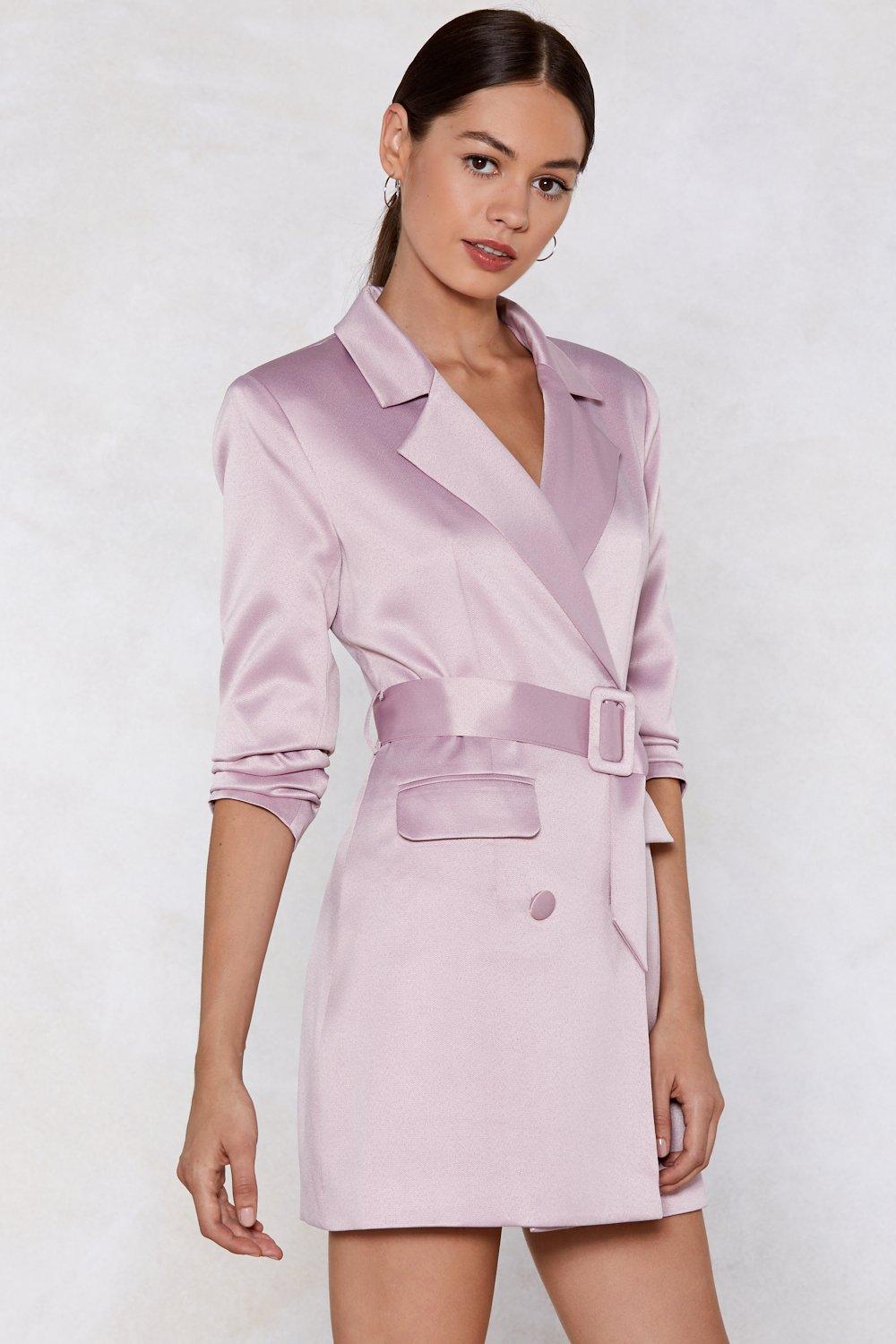 mauve blazer dress