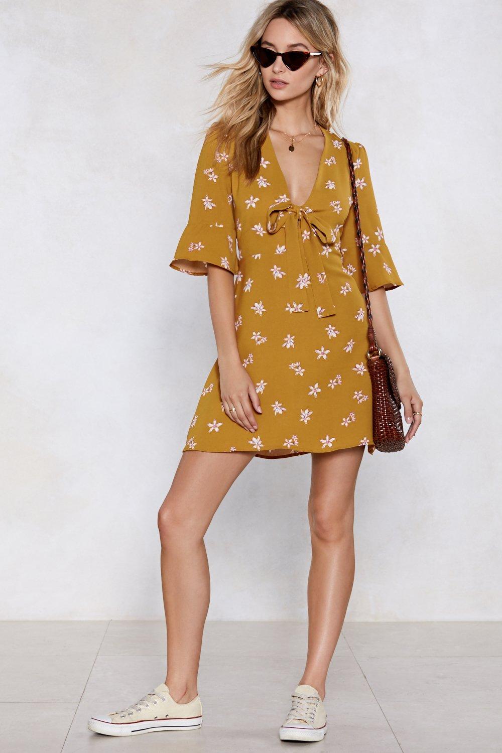 Flowers In Your Hair Tie Dress Nasty Gal