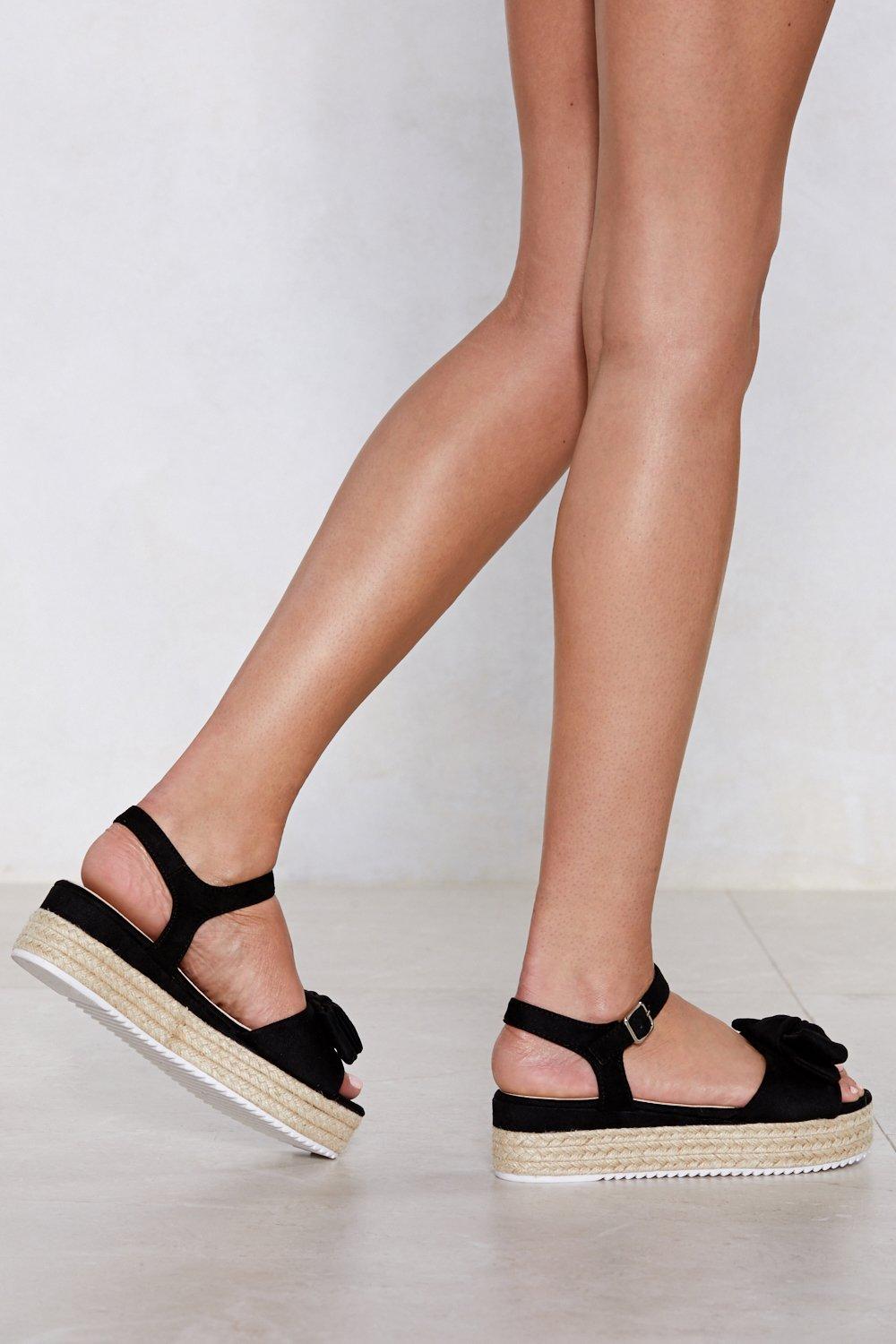 bow espadrille sandals