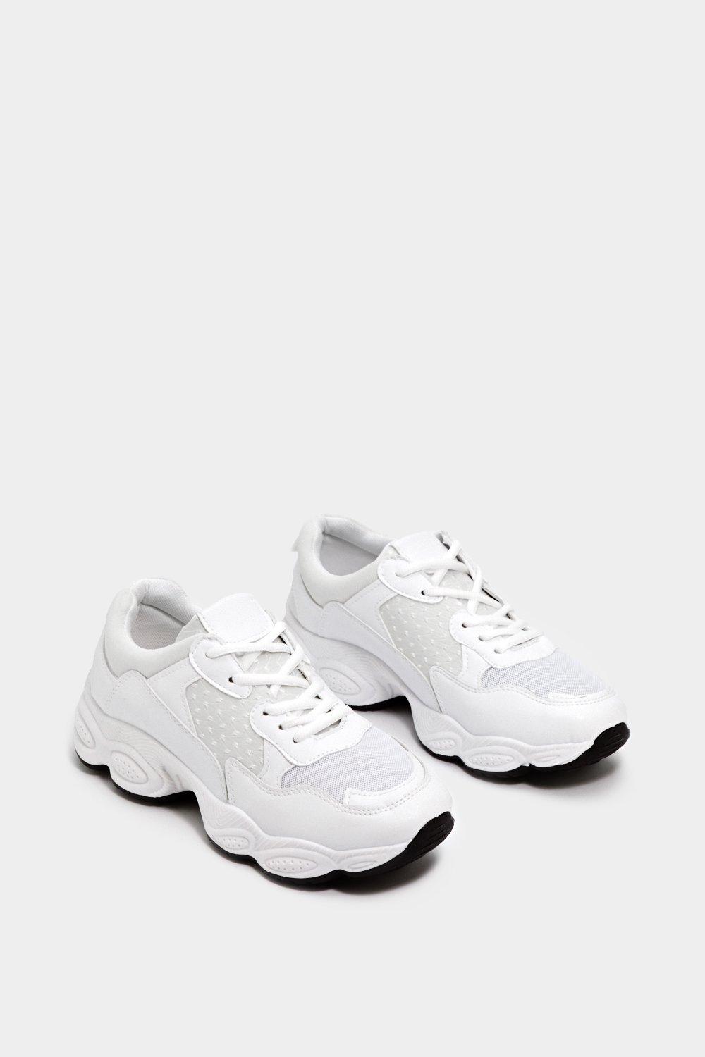 cheap white chunky sneakers
