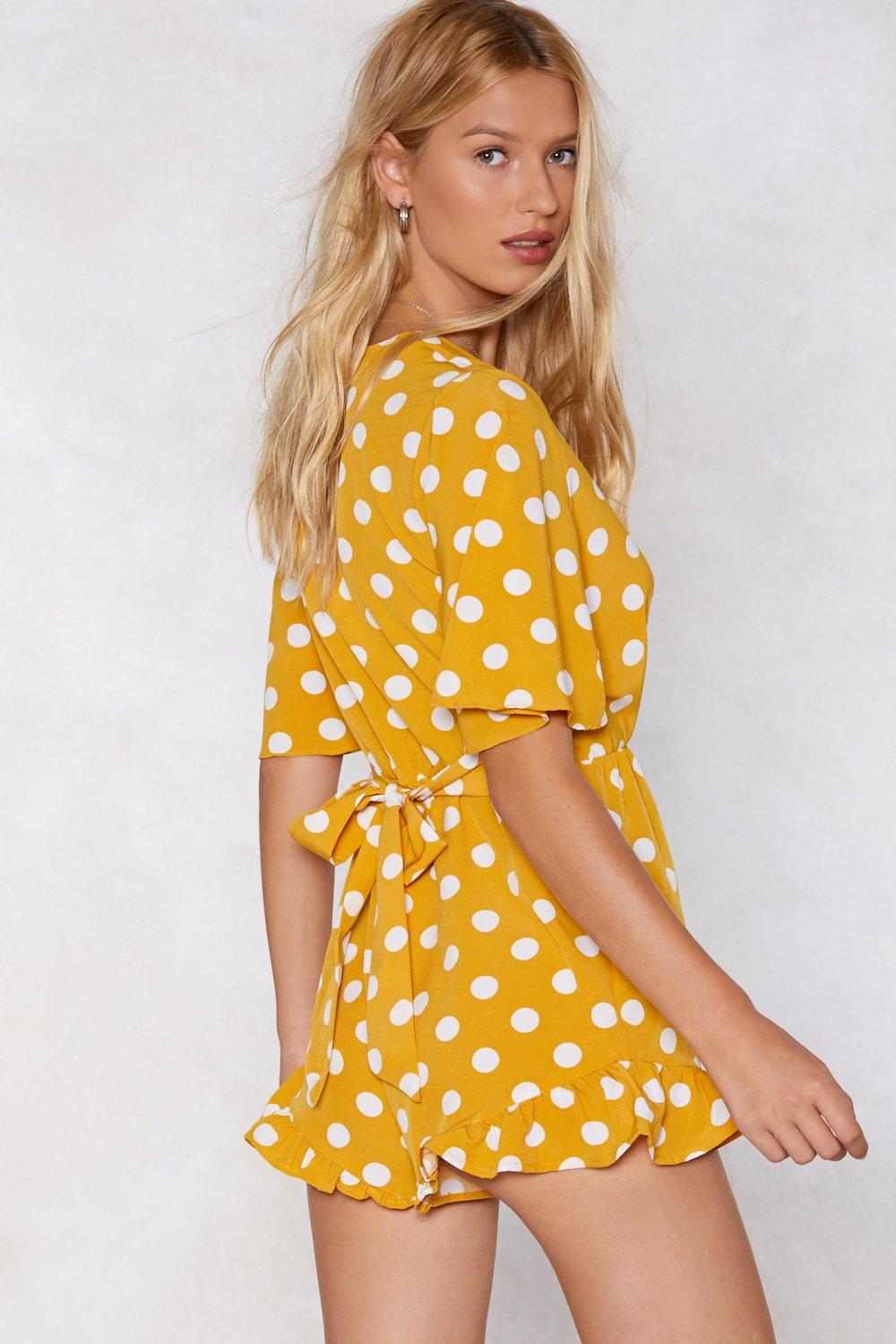 spotted playsuit