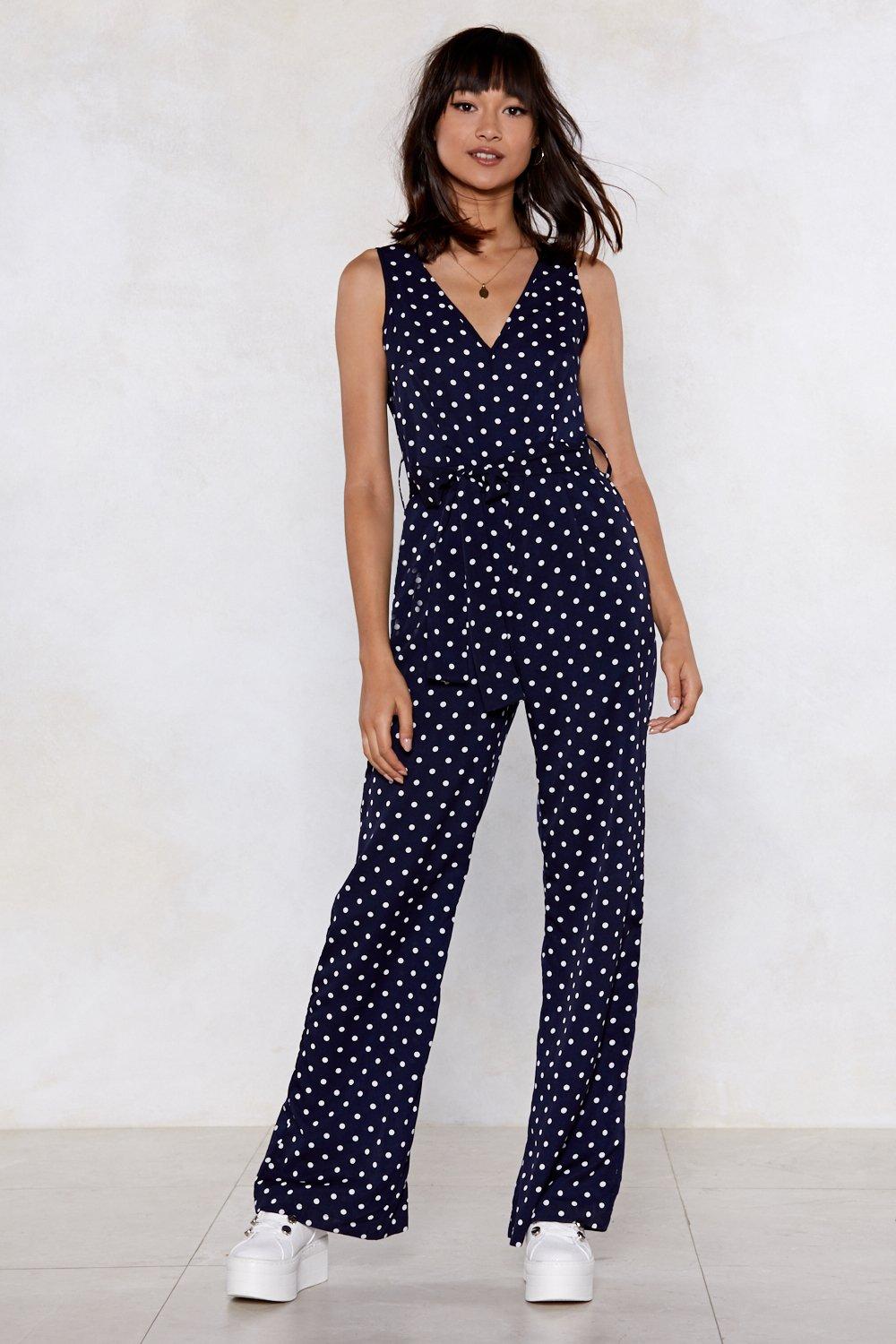 navy spotty jumpsuit