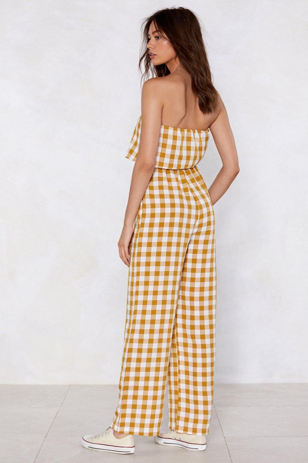 bandeau jumpsuit lang