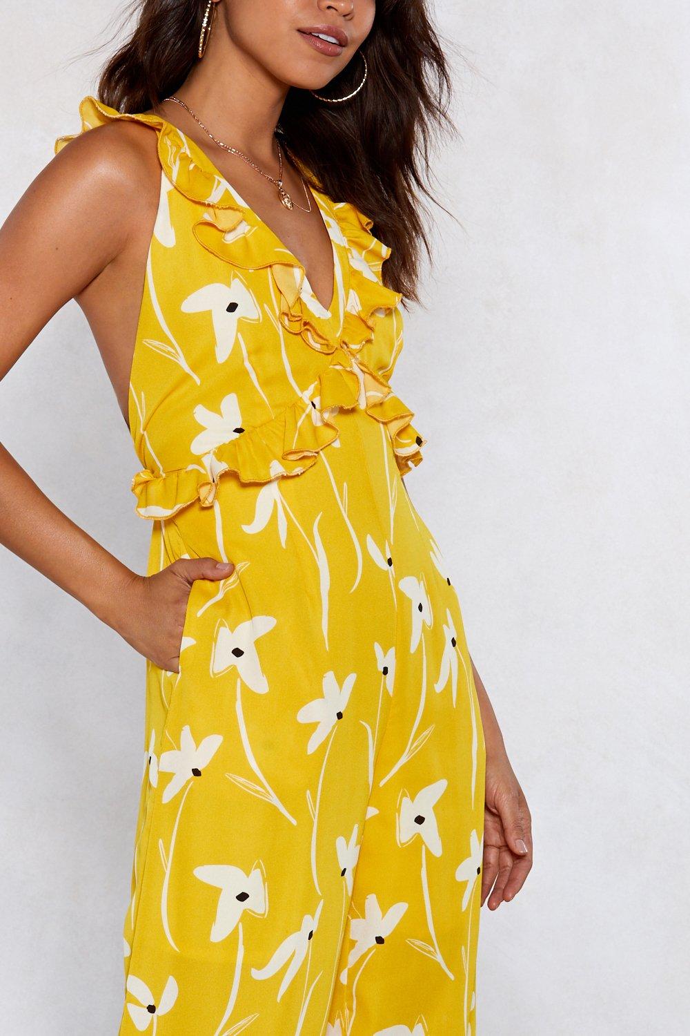 yellow summer jumpsuit