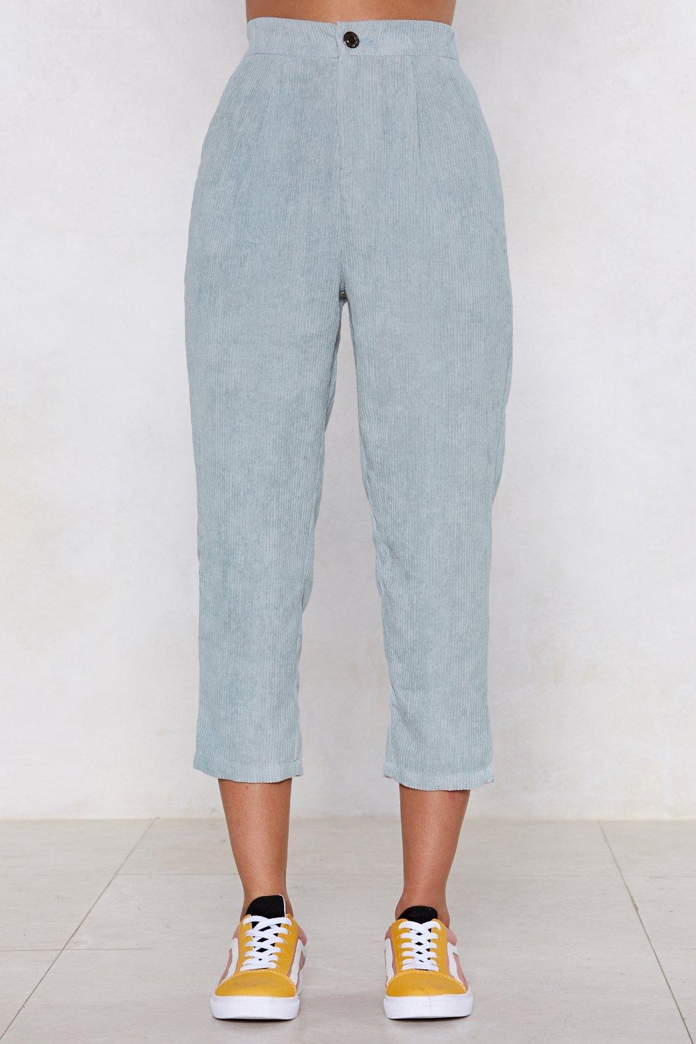 light blue corduroy pants