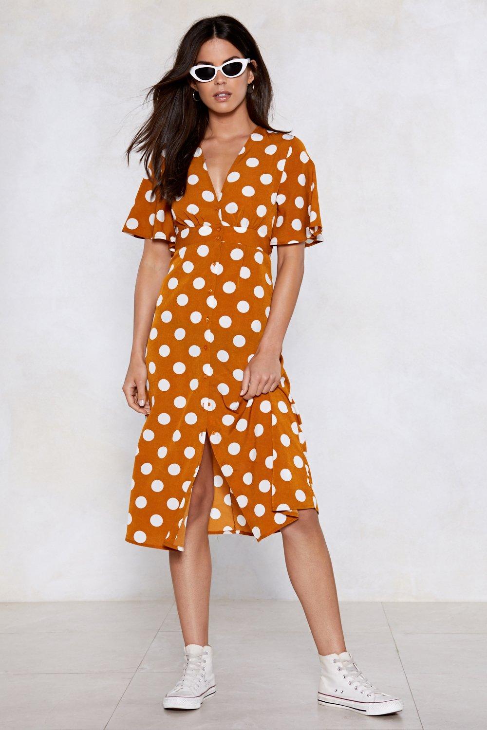 polka dot dress nasty gal