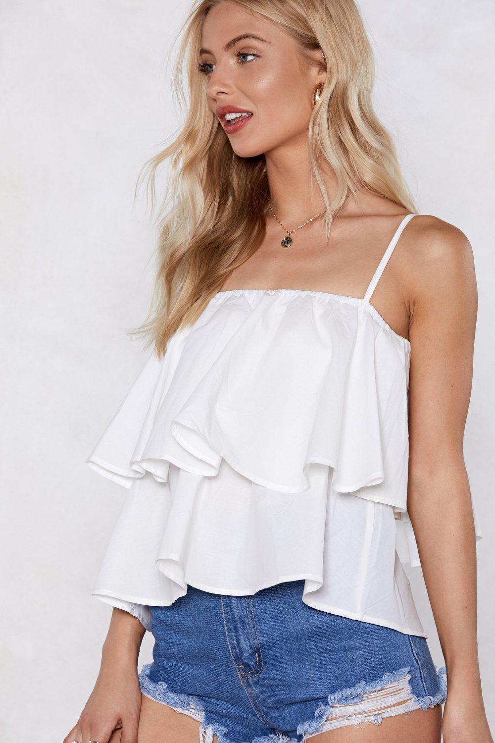 ruffle camisole top