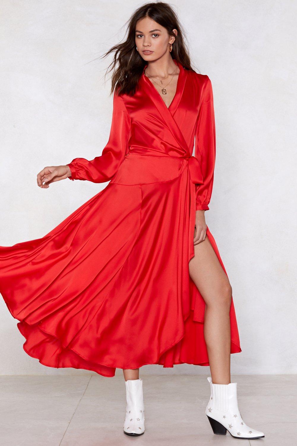 satin dress nasty gal