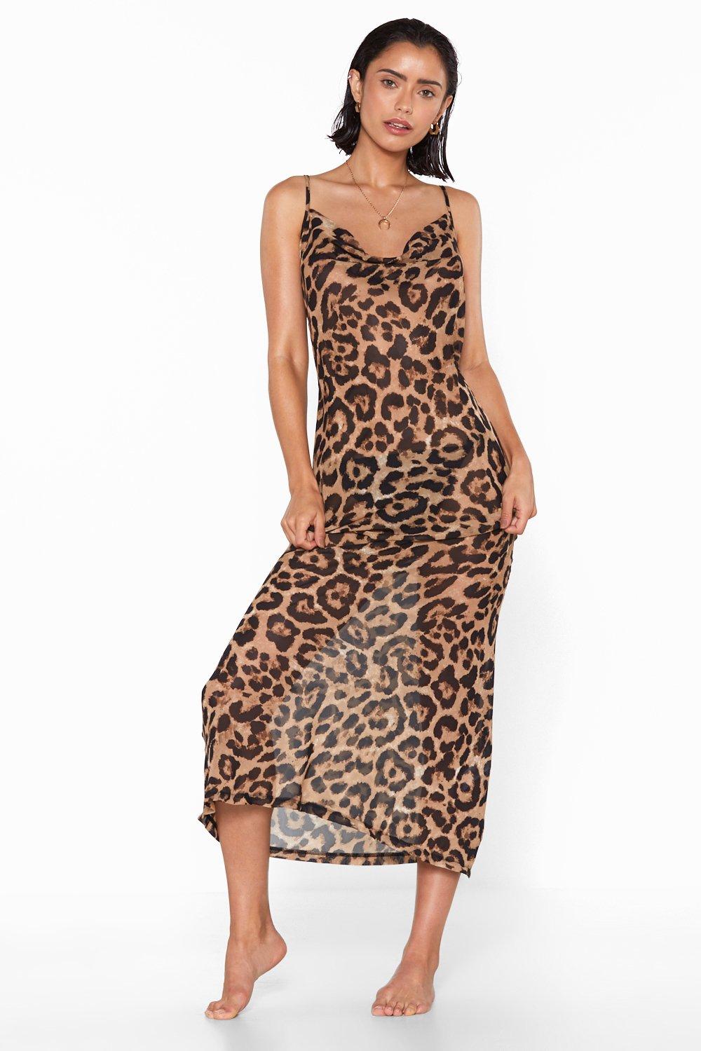 maxi leopard dress