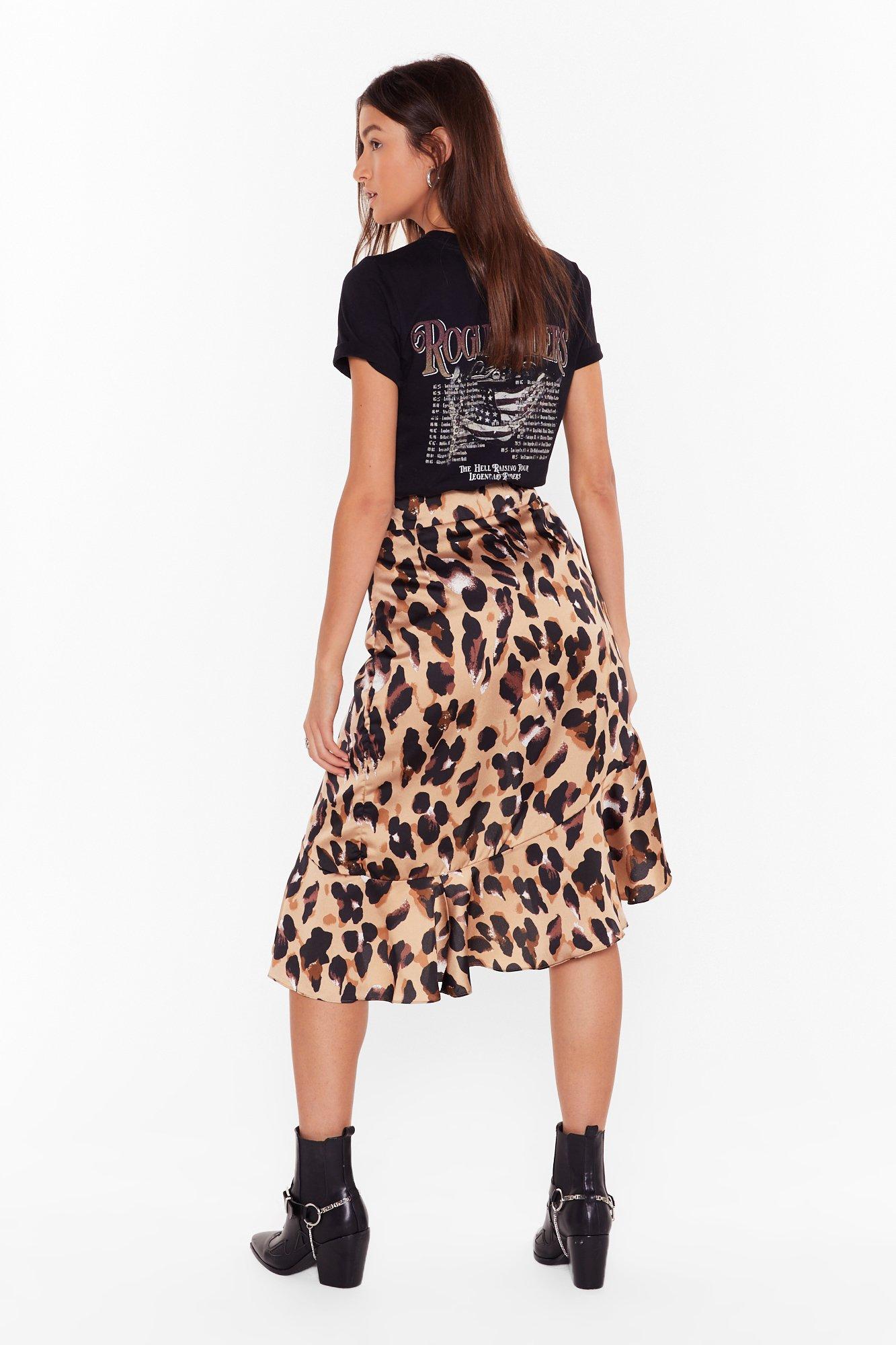 mid length leopard skirts unlimited