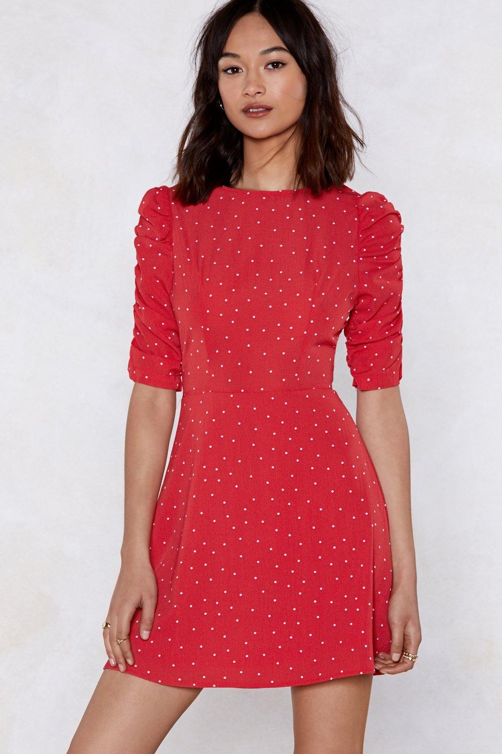 polka dot dress nasty gal