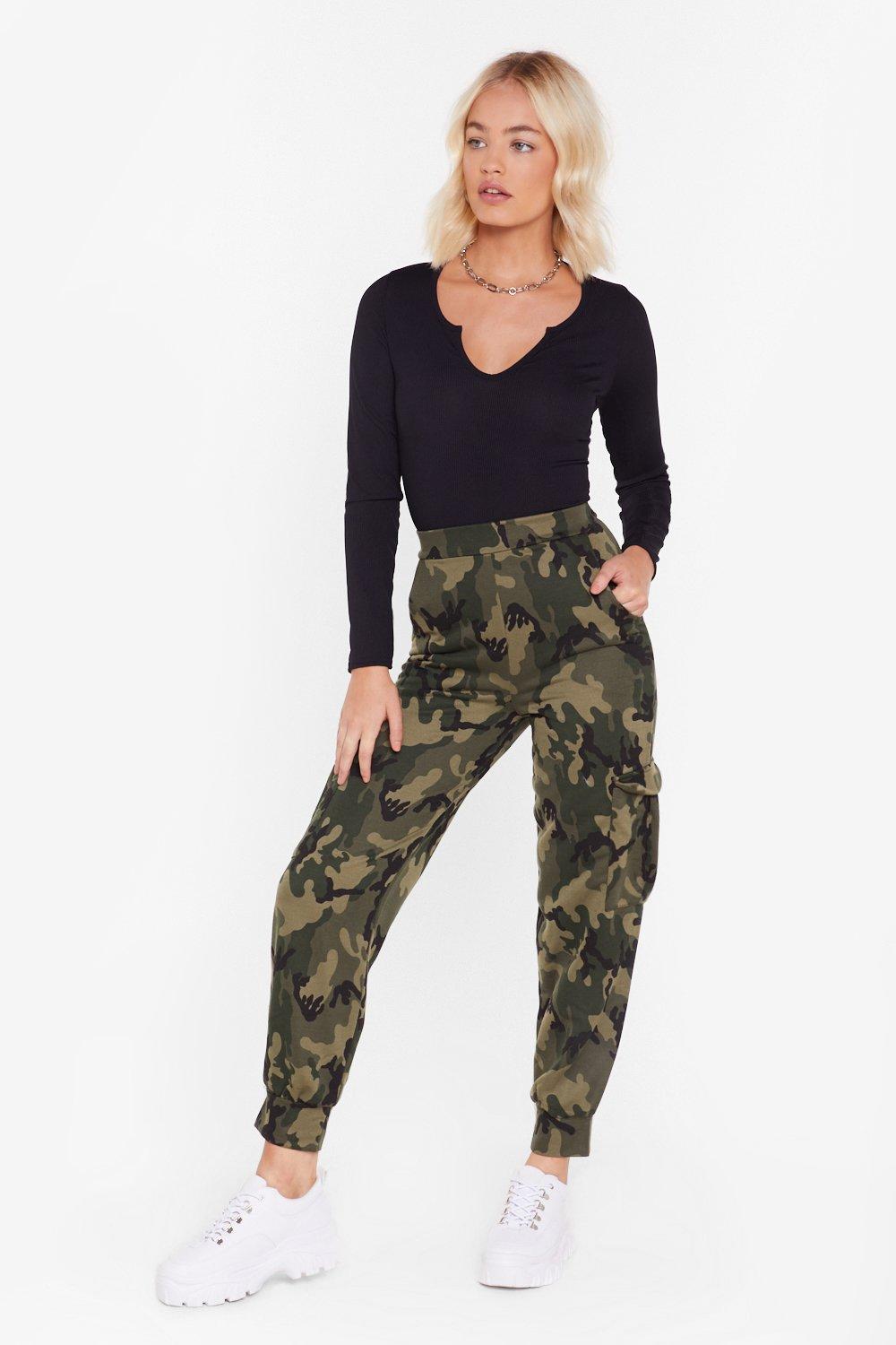 camo khaki joggers