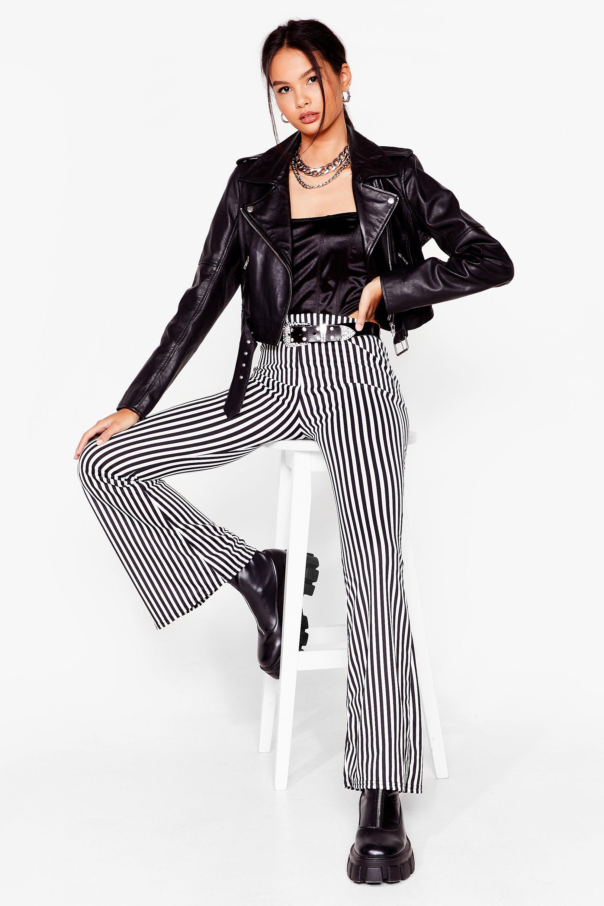 thin striped pants