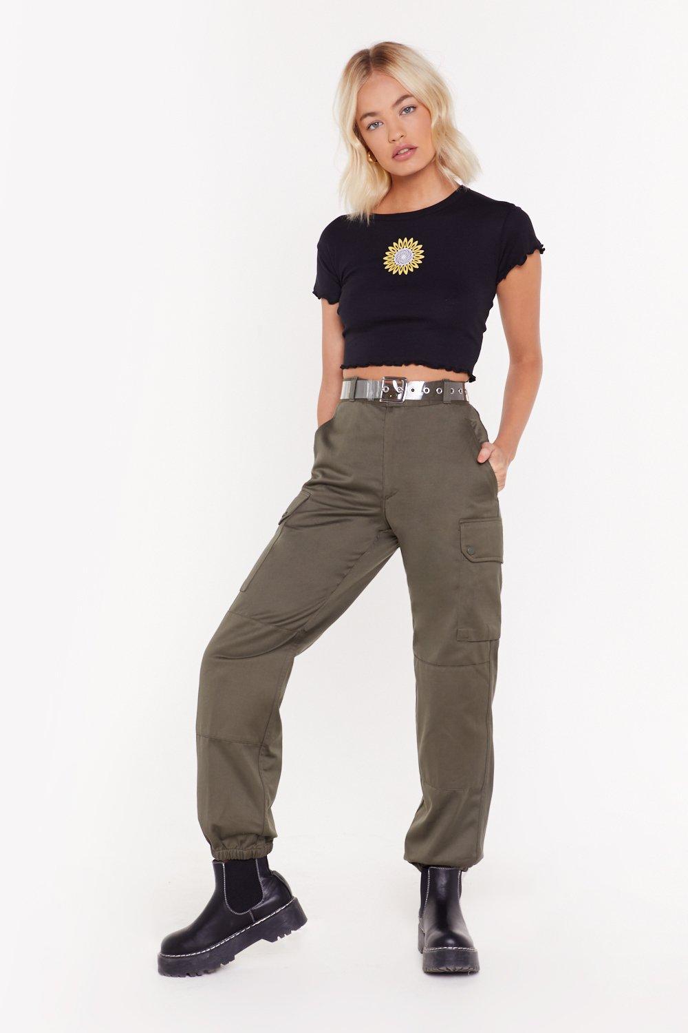 khaki utility trousers