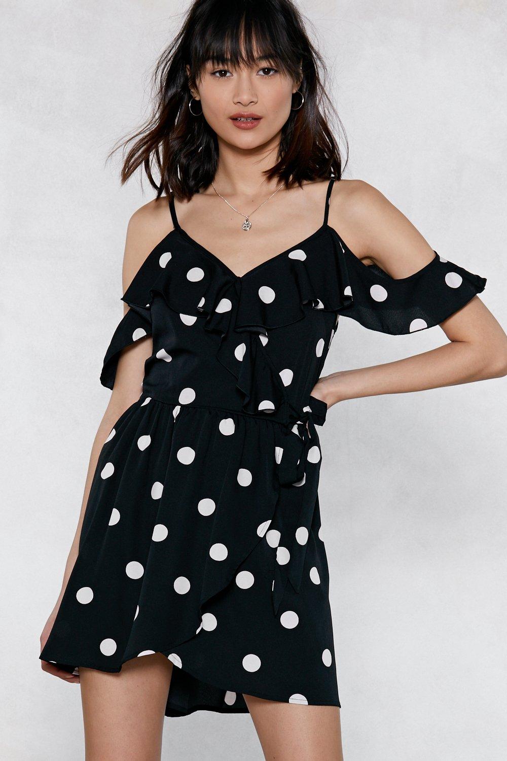 dot wrap dress