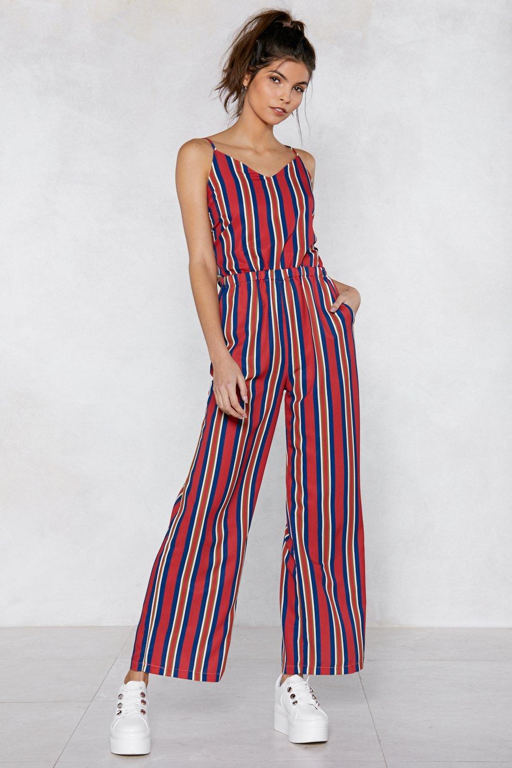 red striped jumpsuit