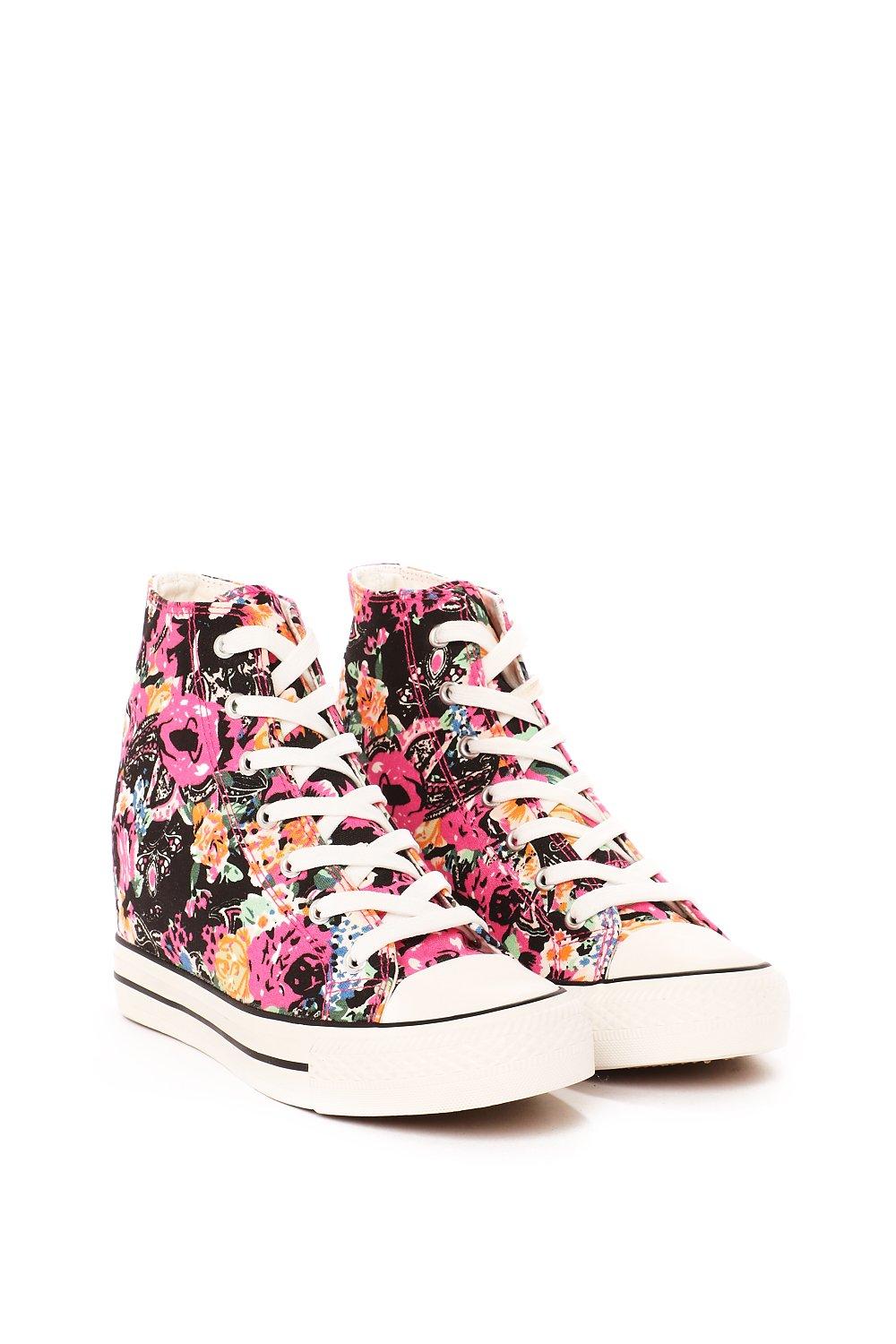 floral high top sneakers