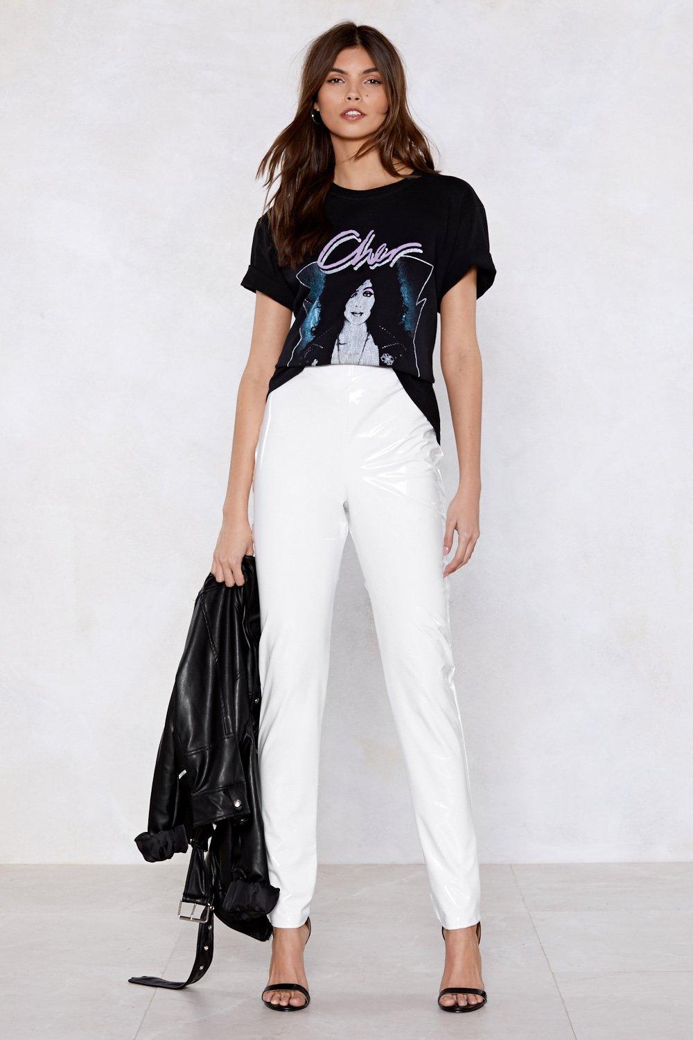 vinyl high waisted pants