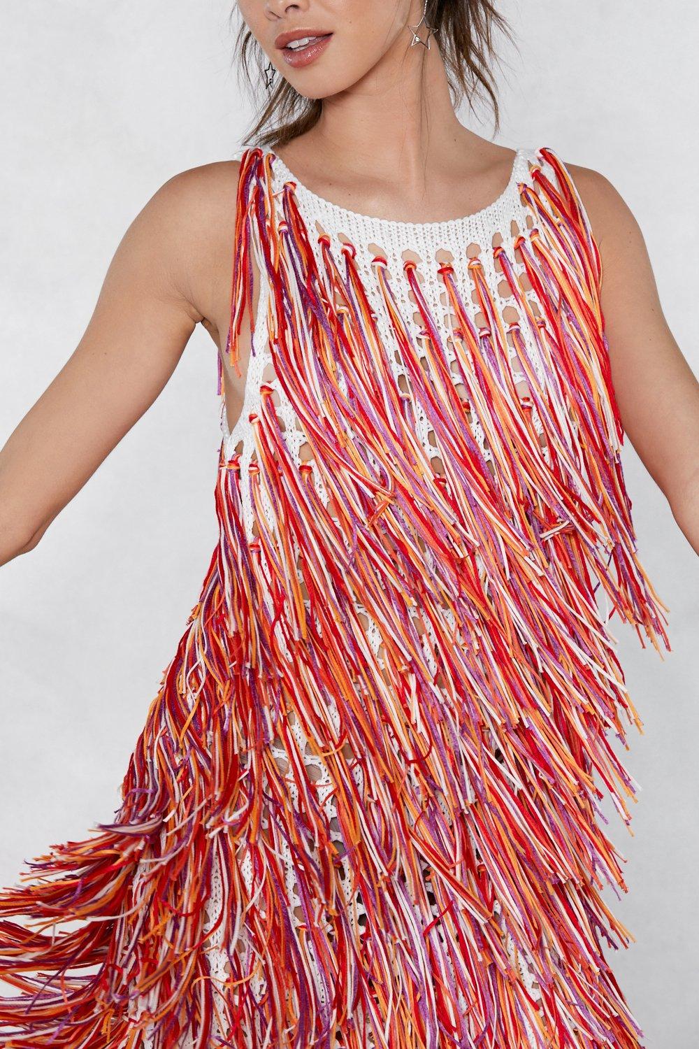 nasty gal fringe dress