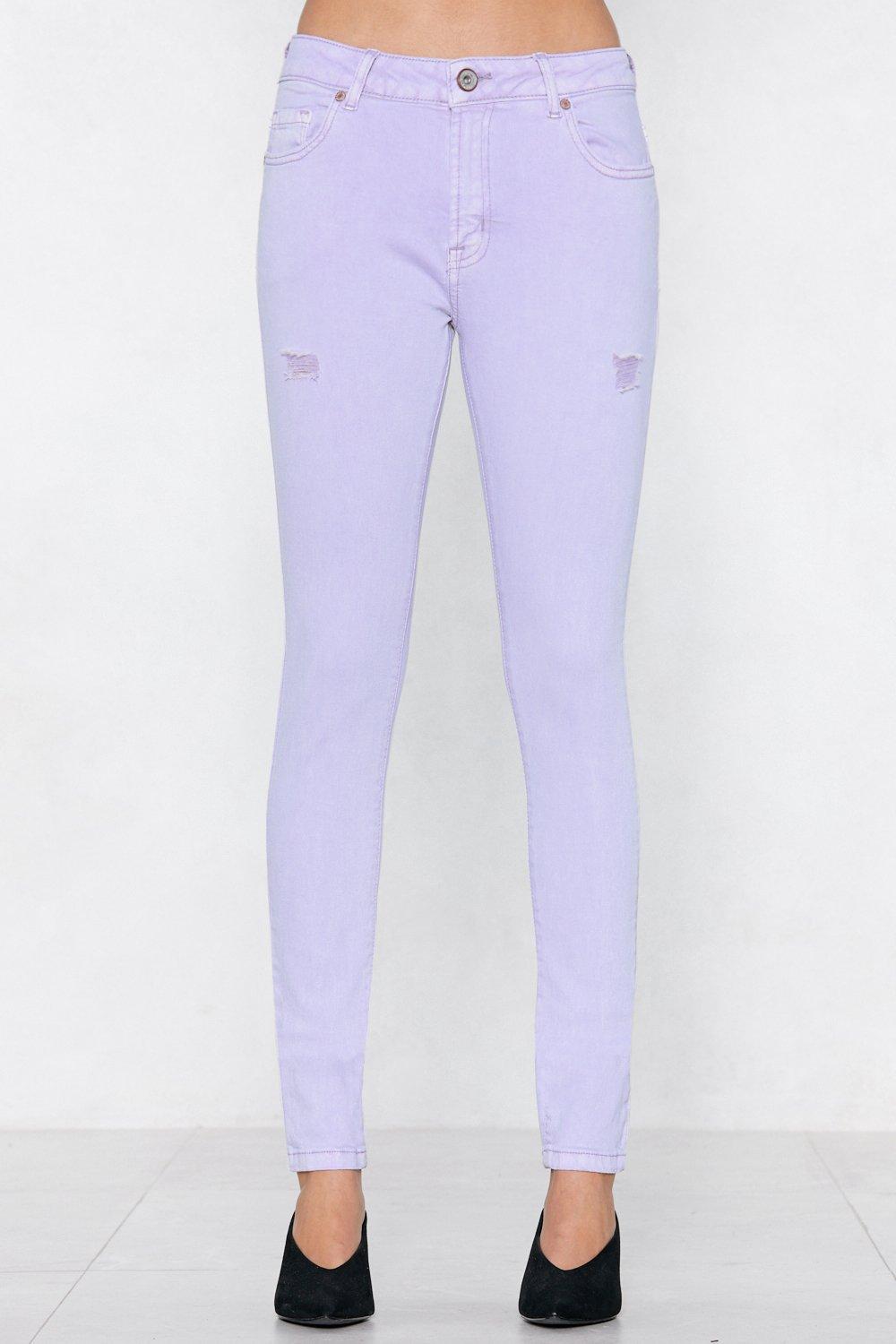 lilac skinny jeans