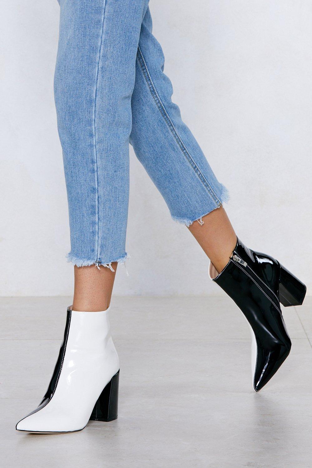 Opposites Attract Two-Tone Boot | Nasty Gal