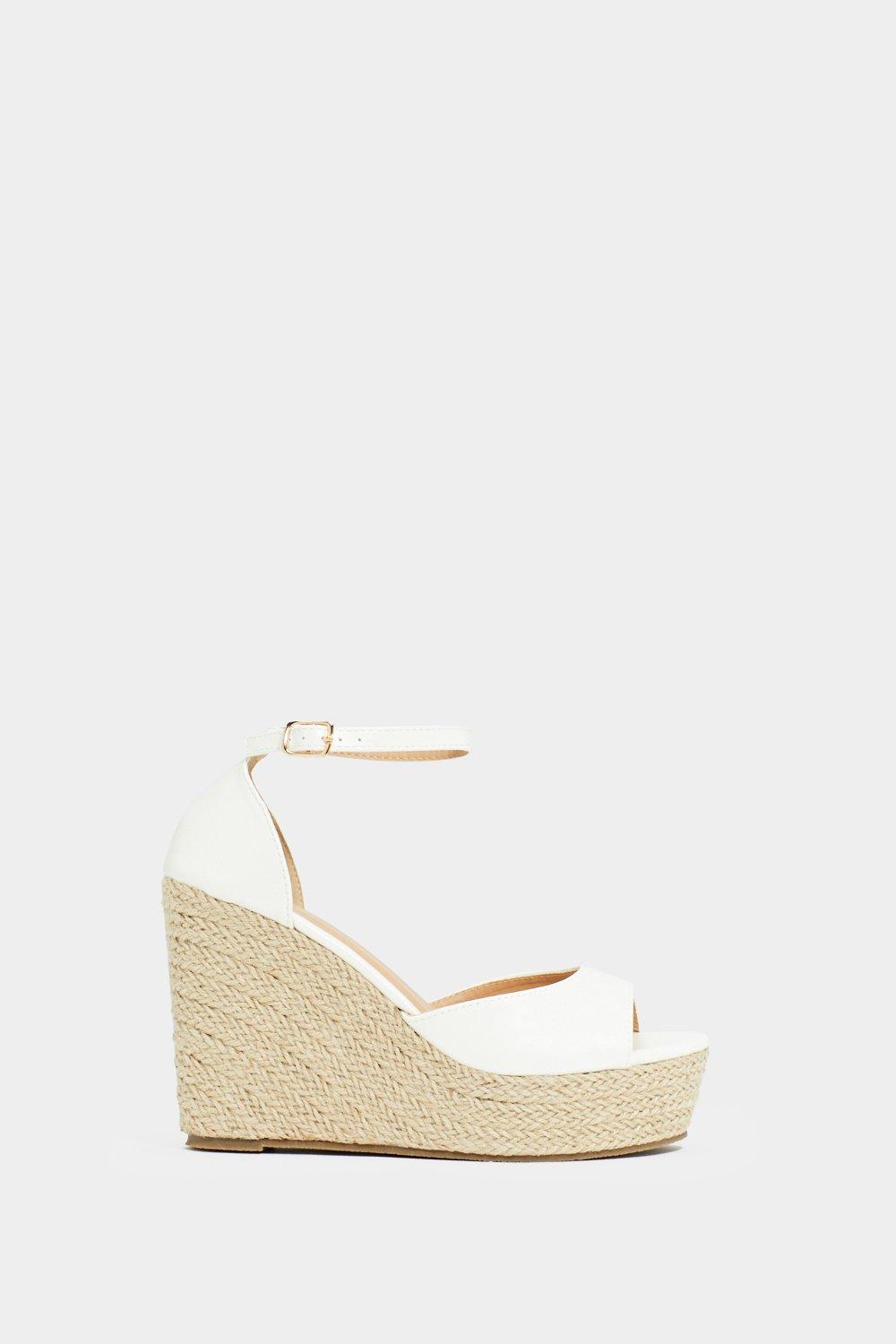 white espadrille wedge sandals