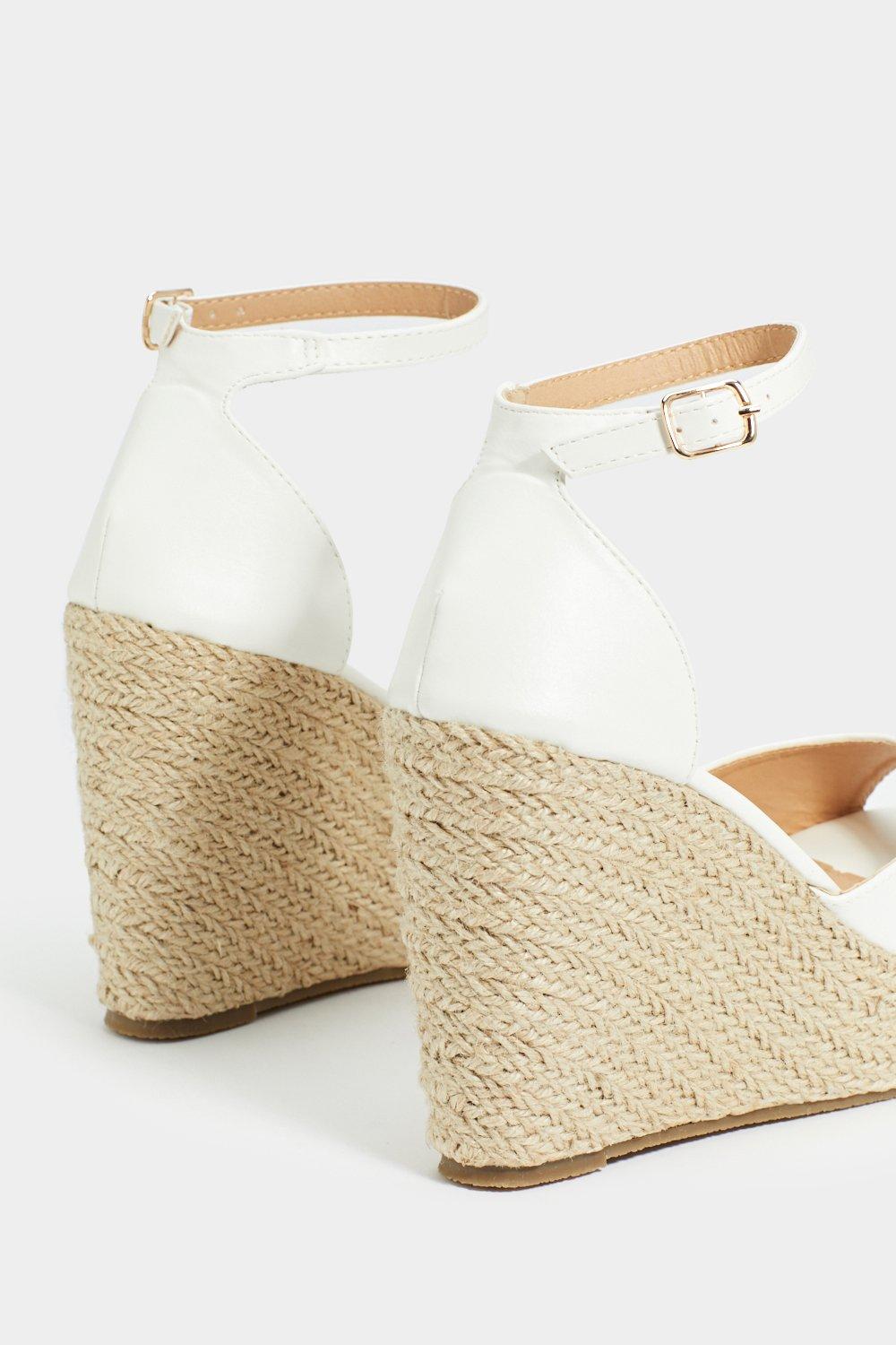 white espadrille wedge sandals
