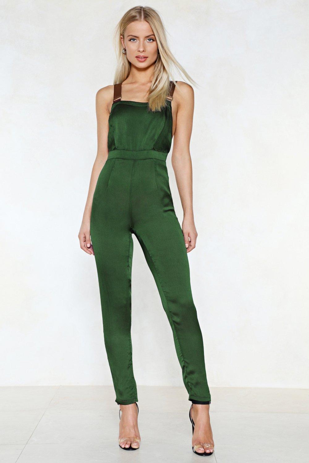 metallic jumpsuit with sleeves