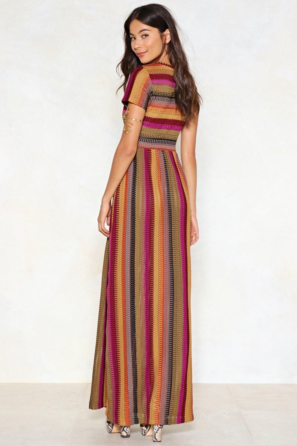 maxi dress with stripes