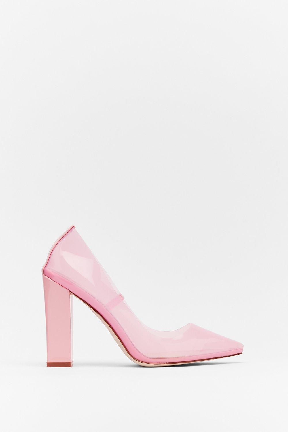 perspex pink heels